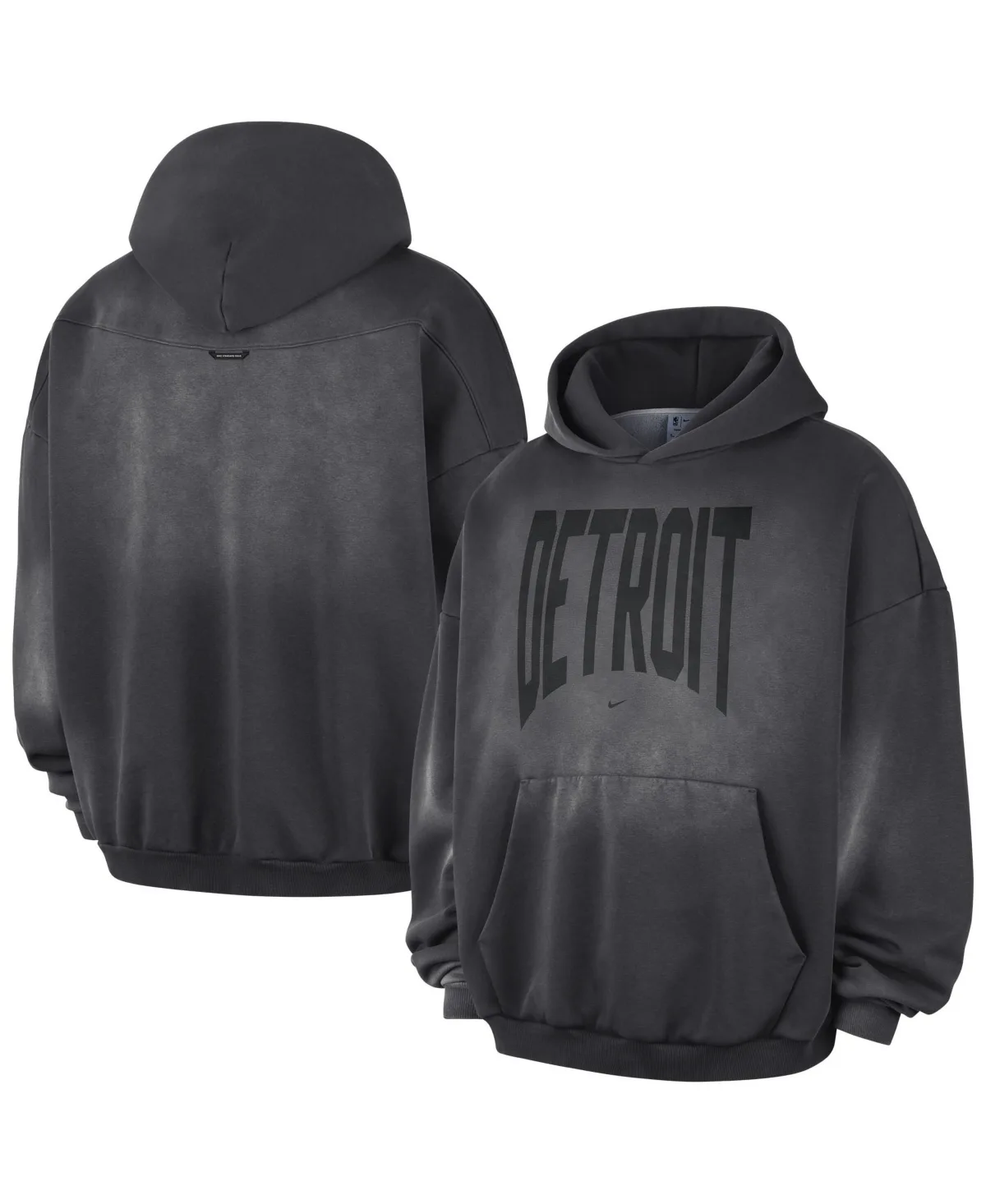 Detroit Pistons 2026 Standard Issue Travel Washed Fleece Pullover Hoodie