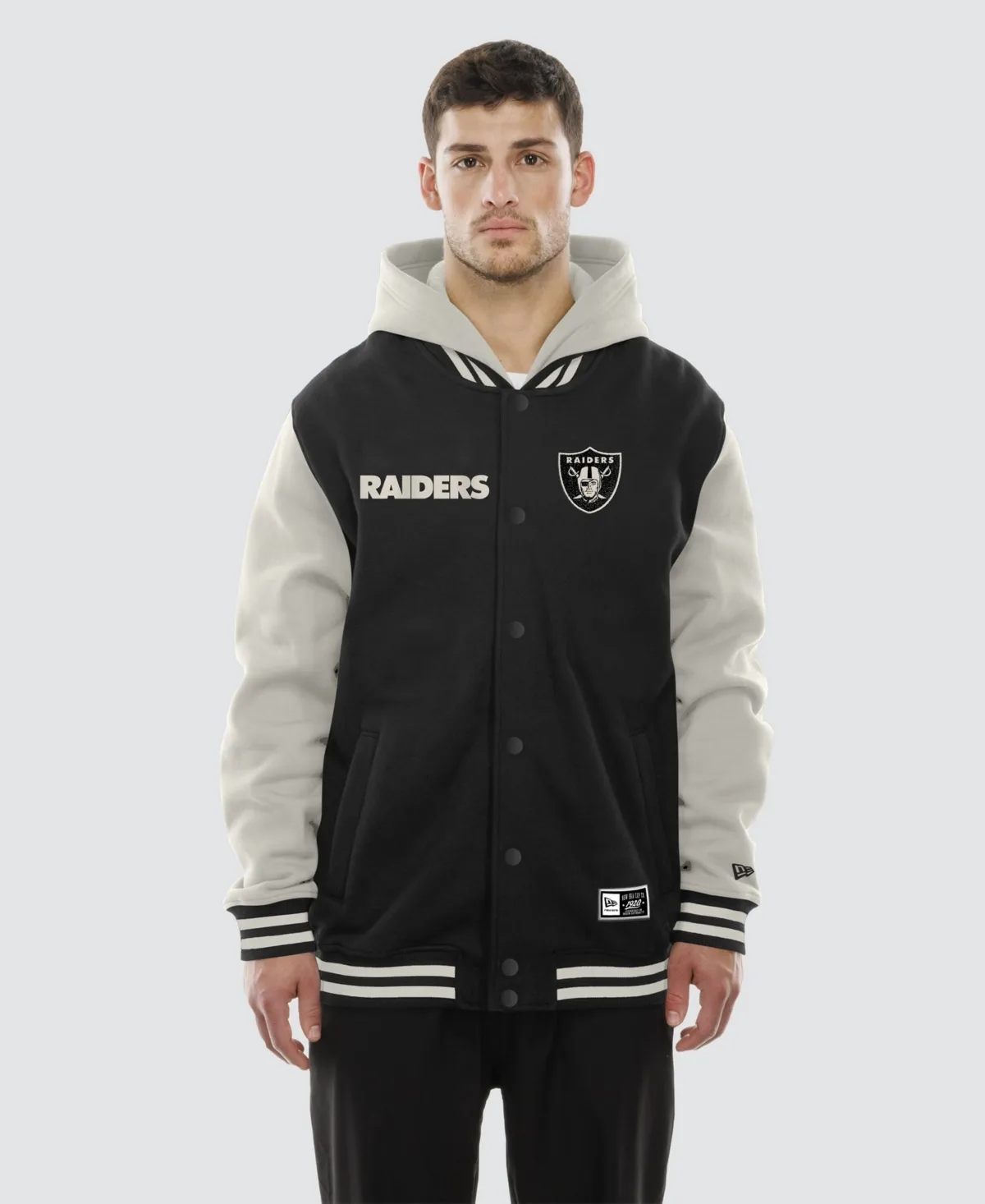 Las Vegas Raiders Full-Snap Fleece Hooded Jacket by New Era