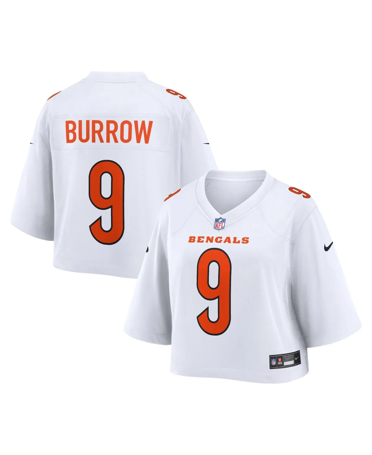 Joe Burrow Cincinnati Bengals Cropped Fashion Game Jersey by Nike