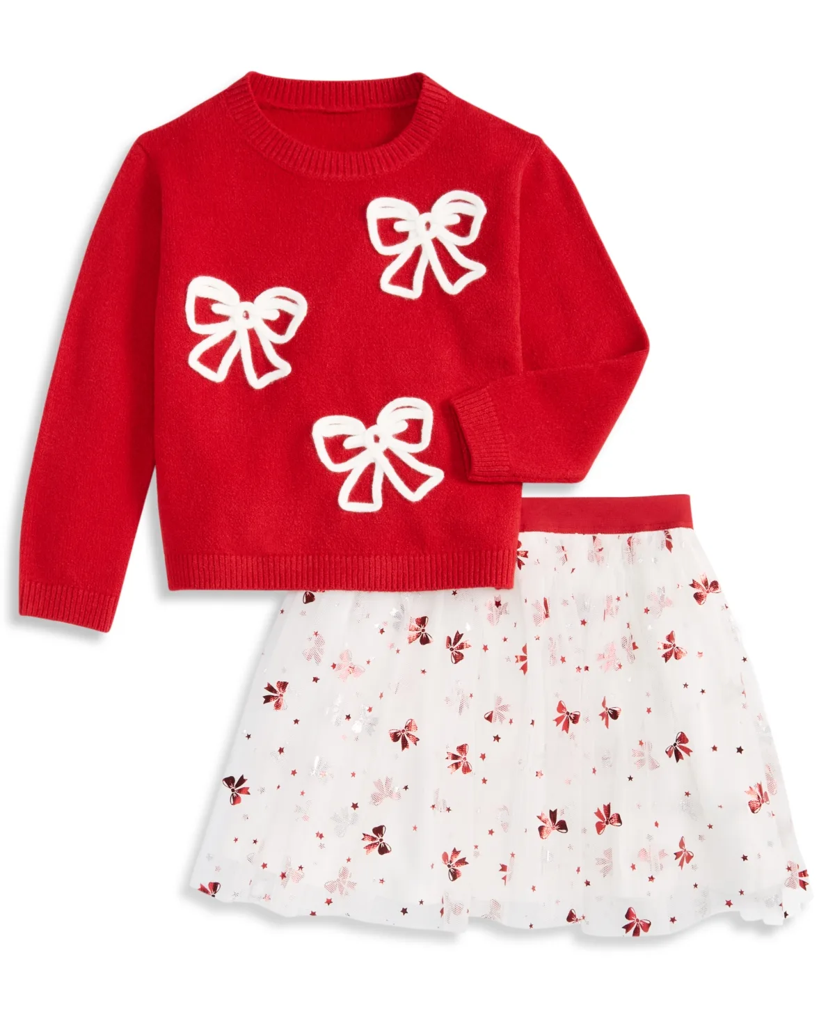 Bow Tutu Sweater and Skirt, 2-Piece Set by Epic Threads