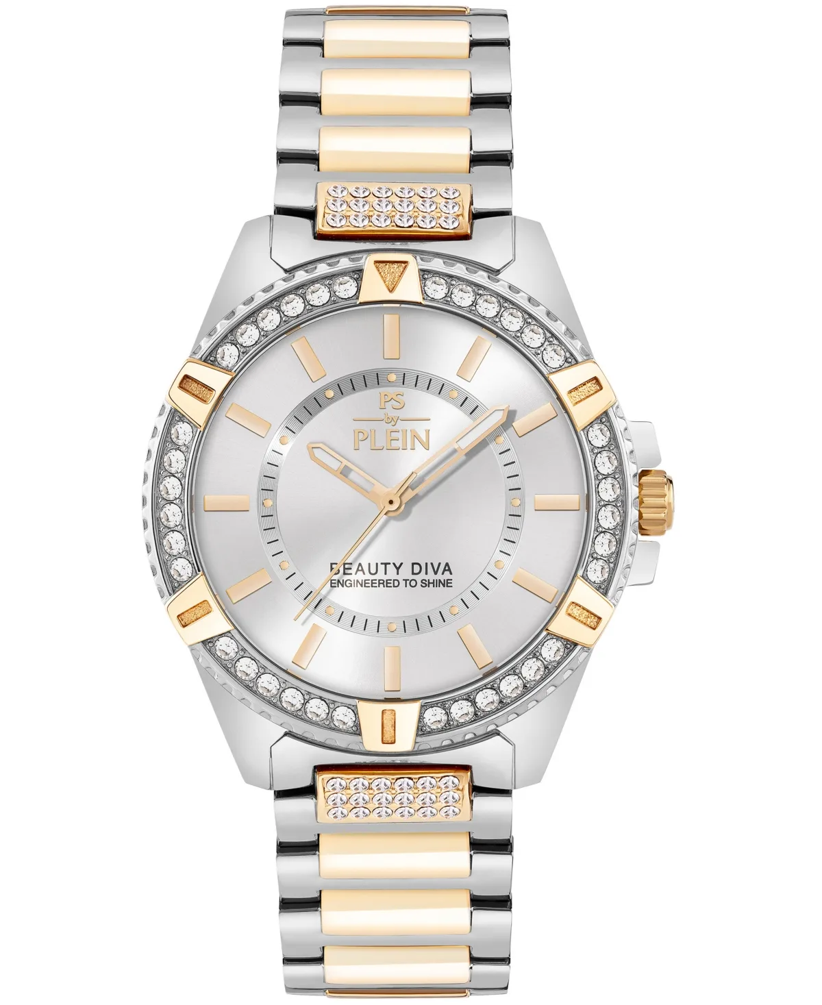 Beauty Diva Quartz Round Two-Tone Stainless Steel Case Watch 40mm by Plein Sport