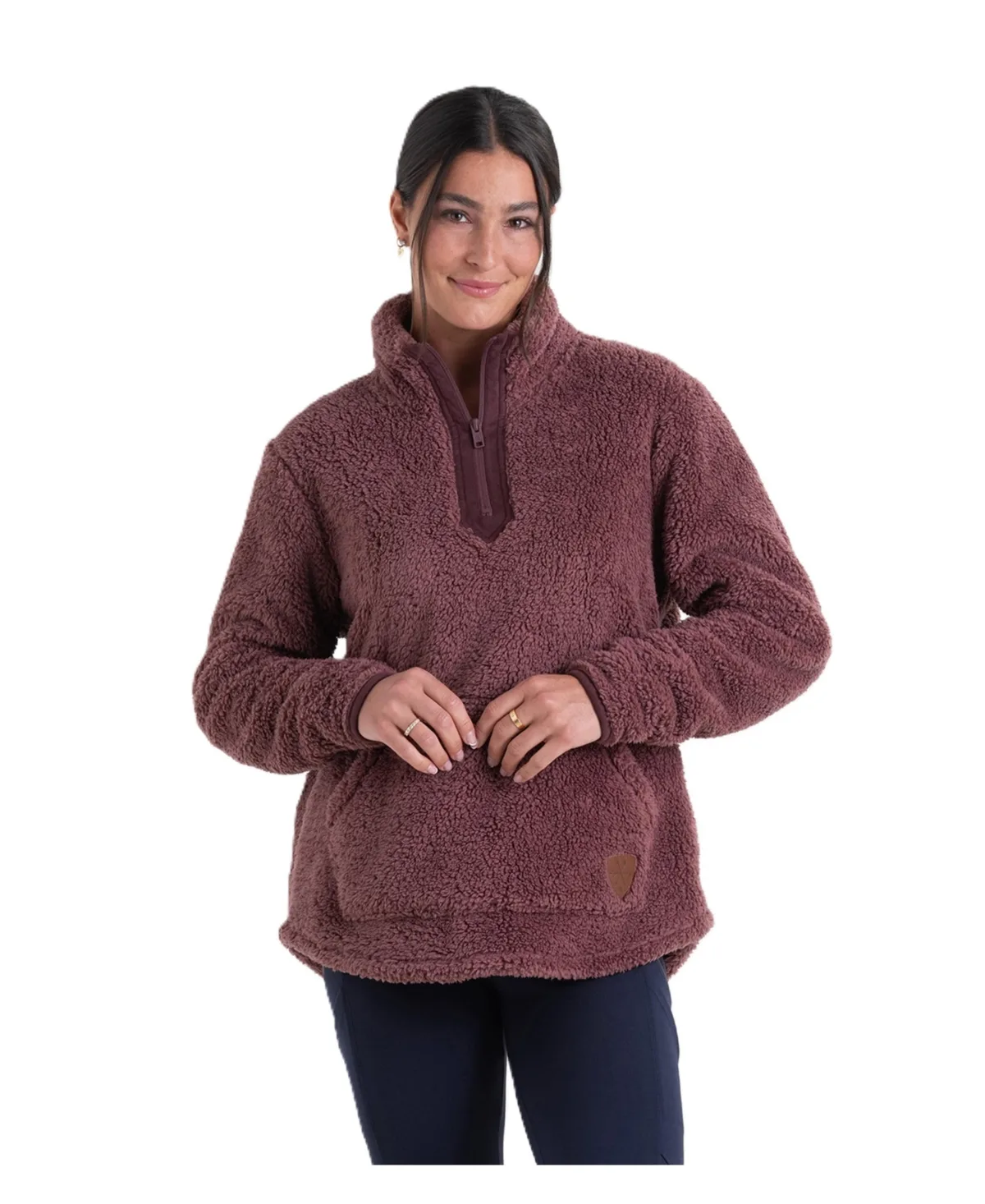 Fuzzy Hide Fleece Quarter-Zip Mock-Neck Pullover by Legendary Whitetails