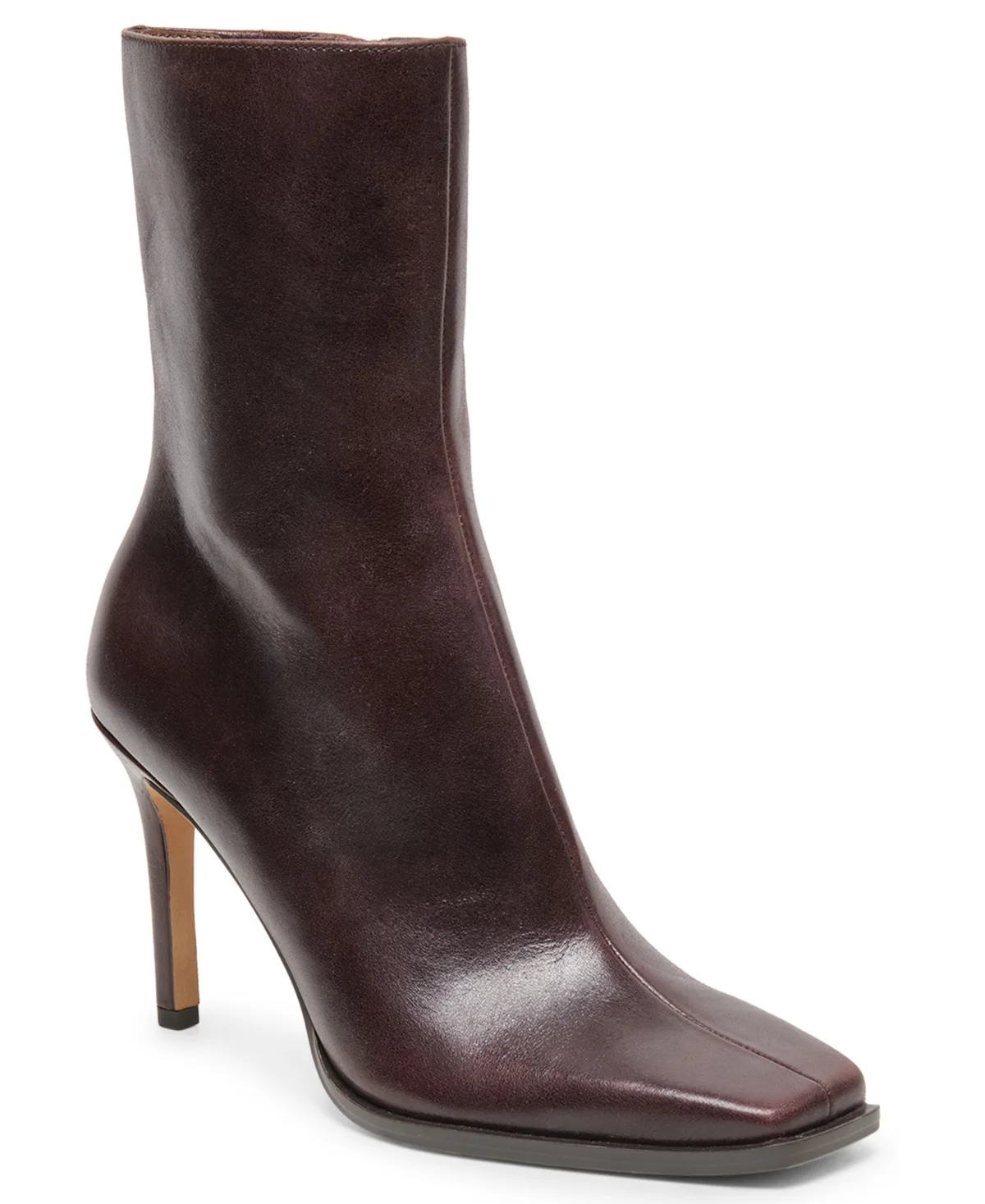 Kimi Square Toe Stiletto Ankle Booties - Blackberry Leather by Dolce Vita