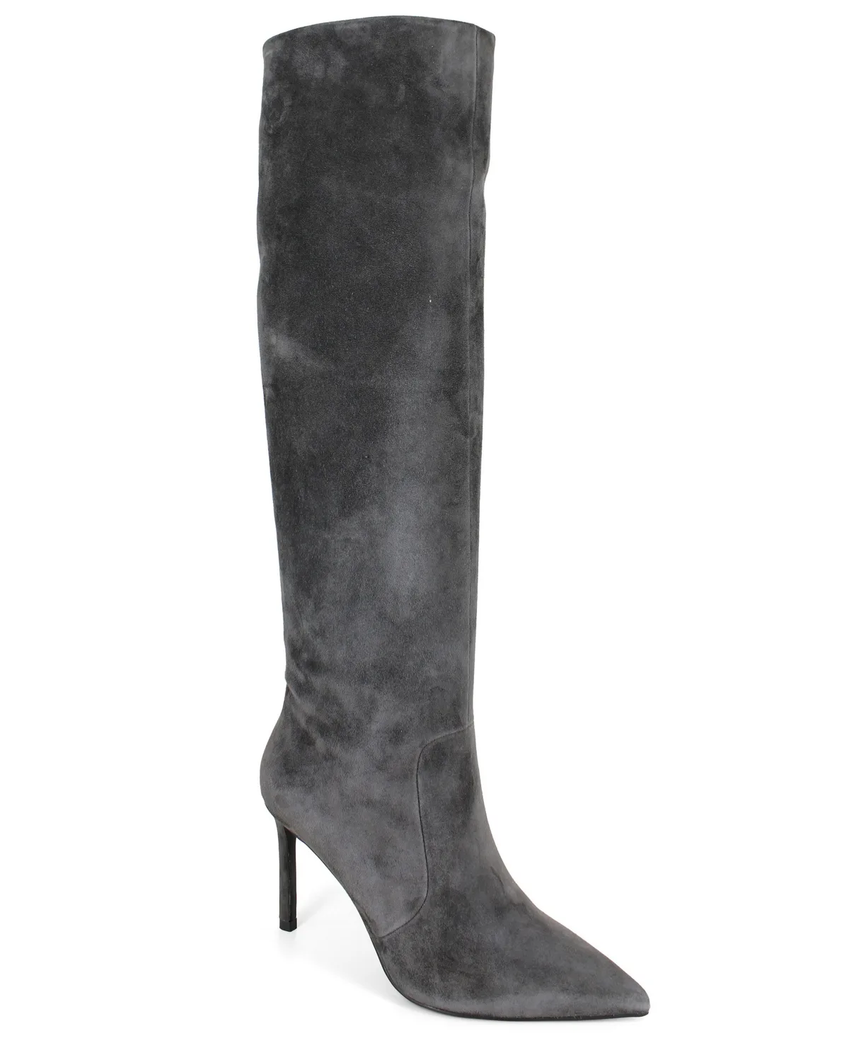 Yazzy Stiletto Pointed Toe Tall Boots in Suede by Kenneth Cole
