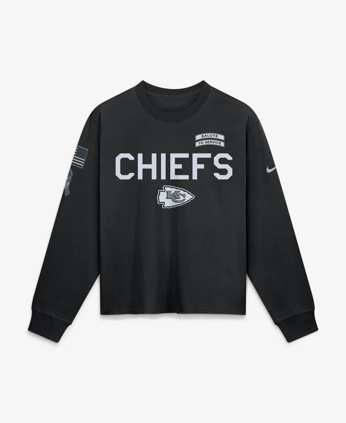 Kansas City Chiefs 2026 Salute to Service Sideline Long Sleeve T-Shirt by Nike