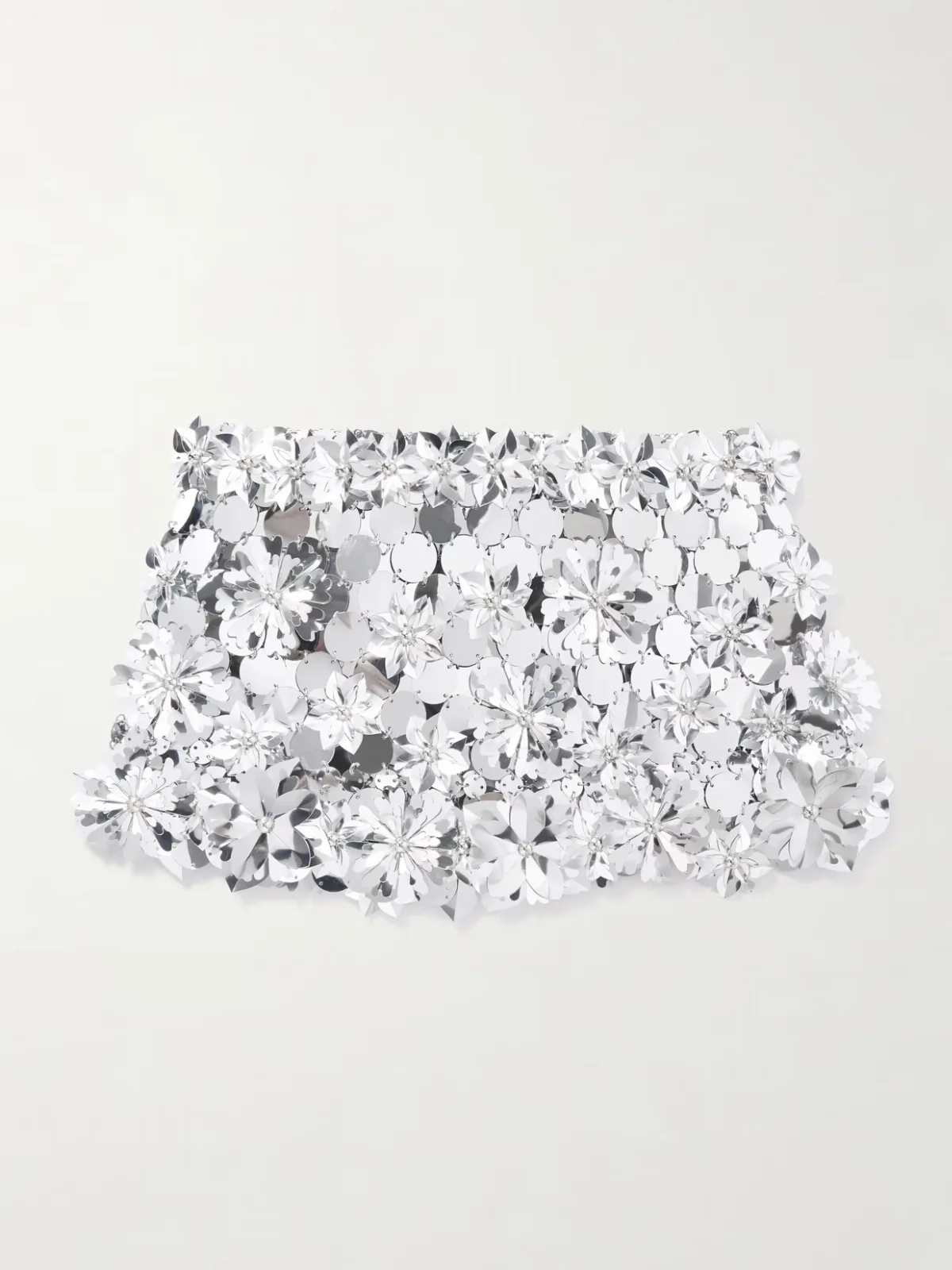 - Embellished Chainmail Mini Skirt - by RABANNE