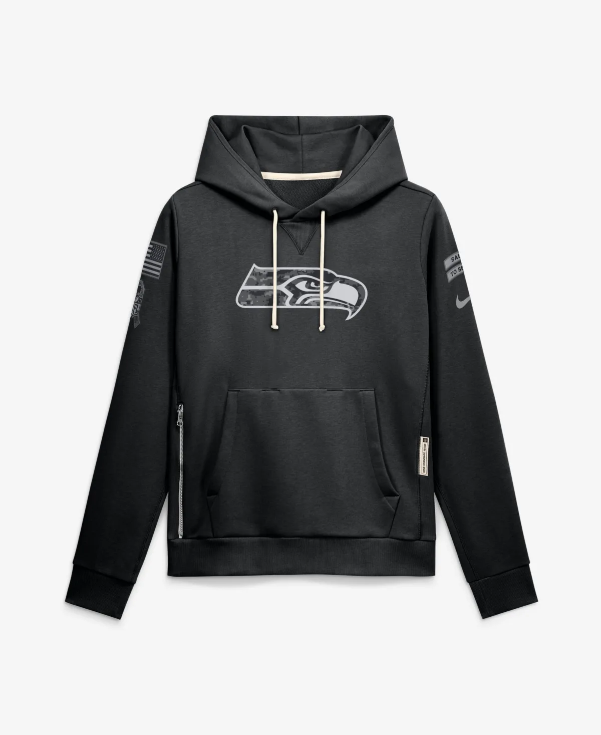 Seattle Seahawks 2026 Salute to Service Sideline Dri-Fit Pullover Hoodie