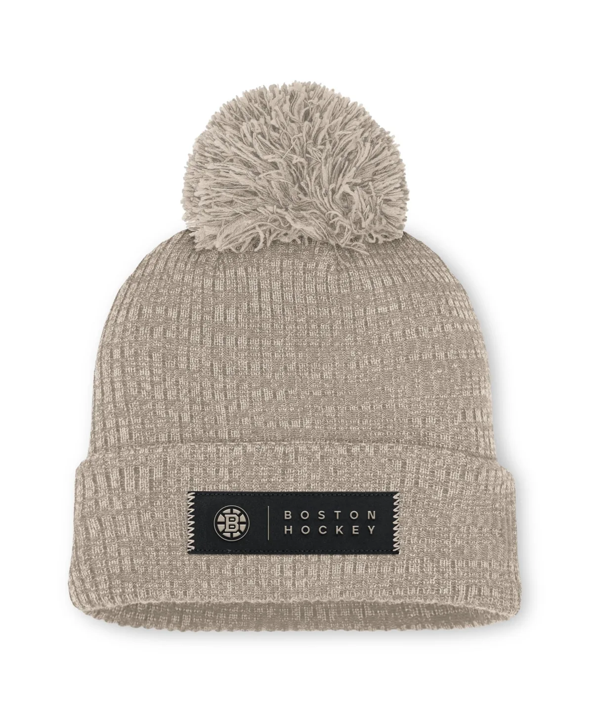 Boston Bruins Authentic Pro Road Cuffed Knit with Pom Hat by Fanatics