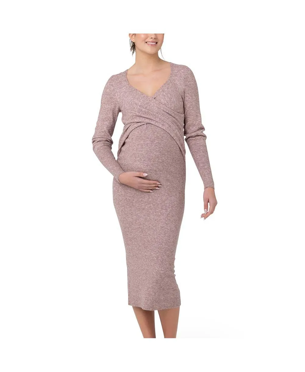 Heidi Cross Front Nursing Knit Dress by Ripe Maternity