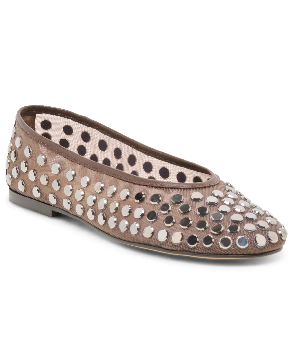 Calia Stud Mesh Ballet Almond Toe Flats by Dolce Vita