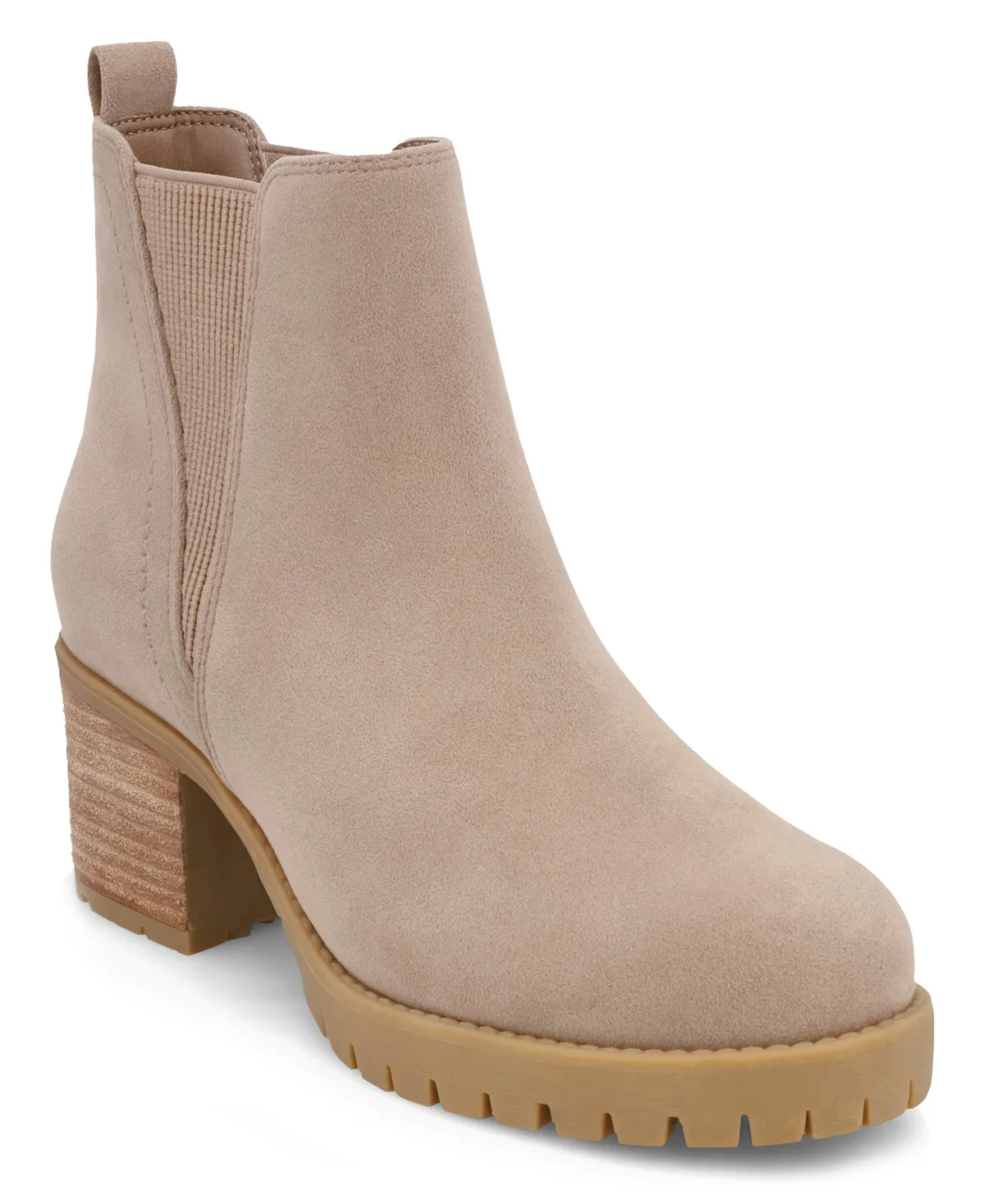 Jody Lug Sole Wide-Width Chelsea Booties - Stone by Mia