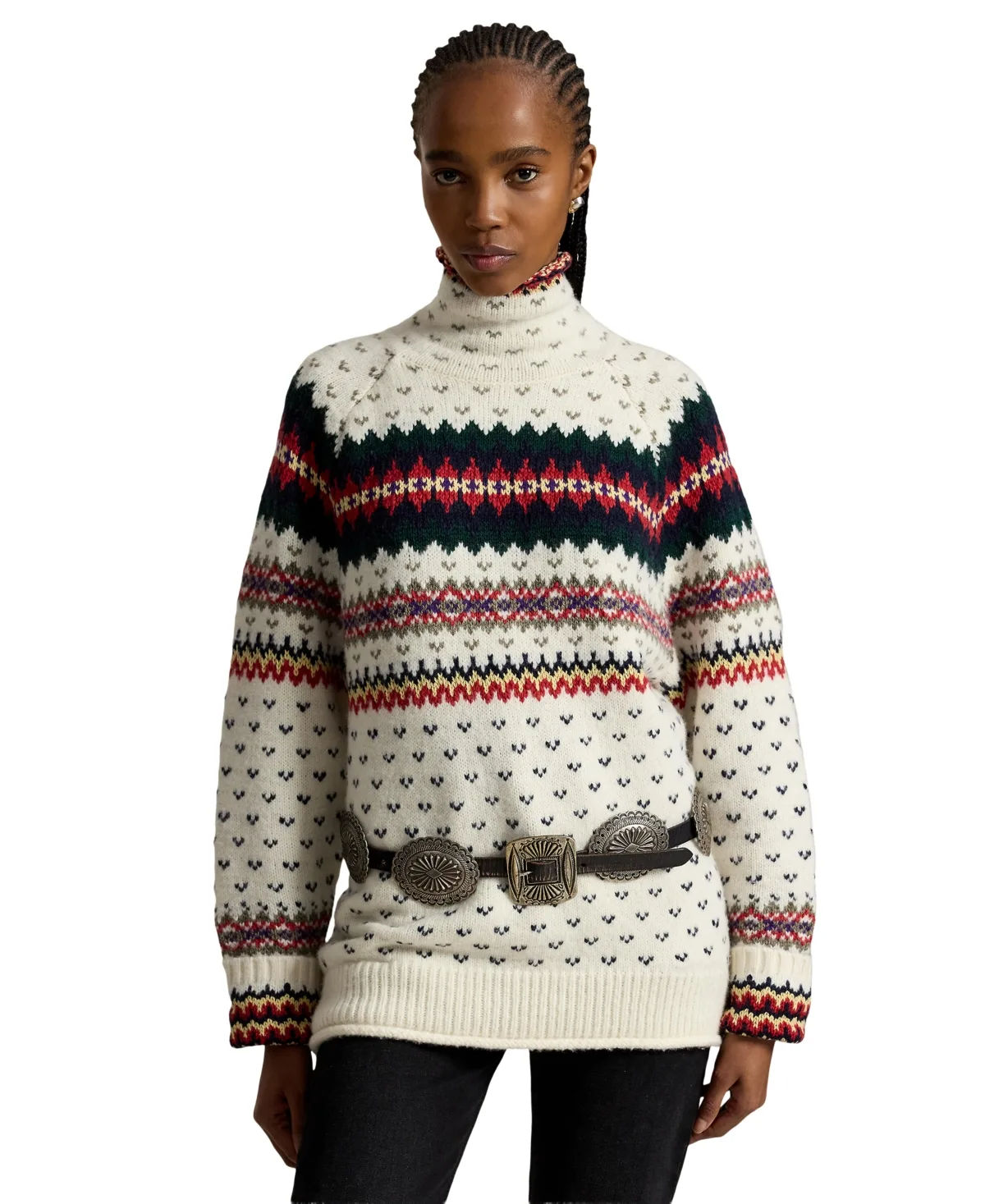 Fair Isle Wool-Blend Turtleneck Sweater