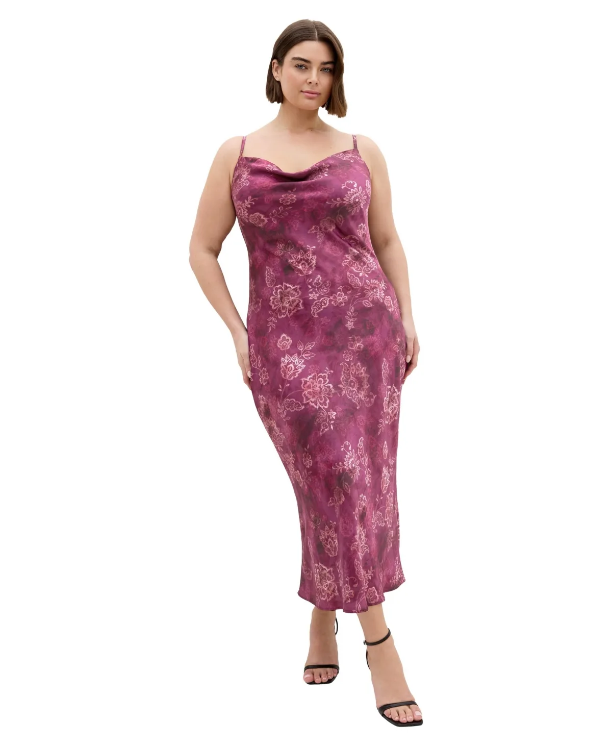 Sadie Cowl Neckline Midi Slip Dress