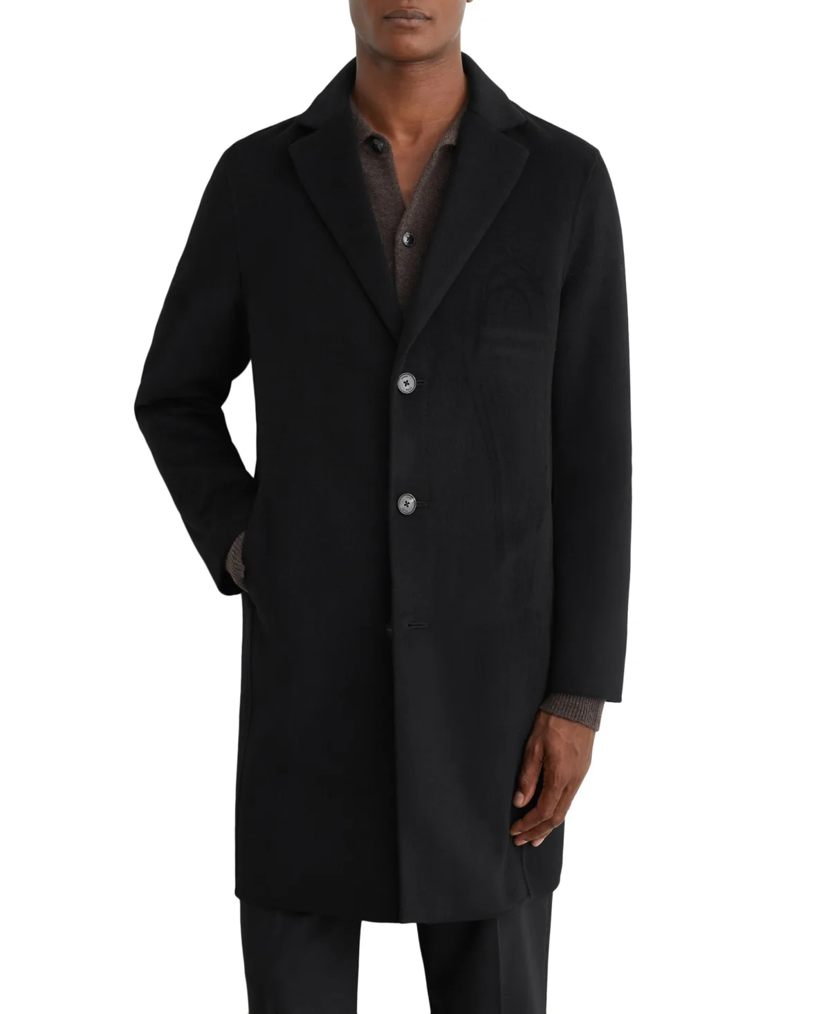 Epsom Wool-Blend Notch-Lapel Overcoat by Reiss