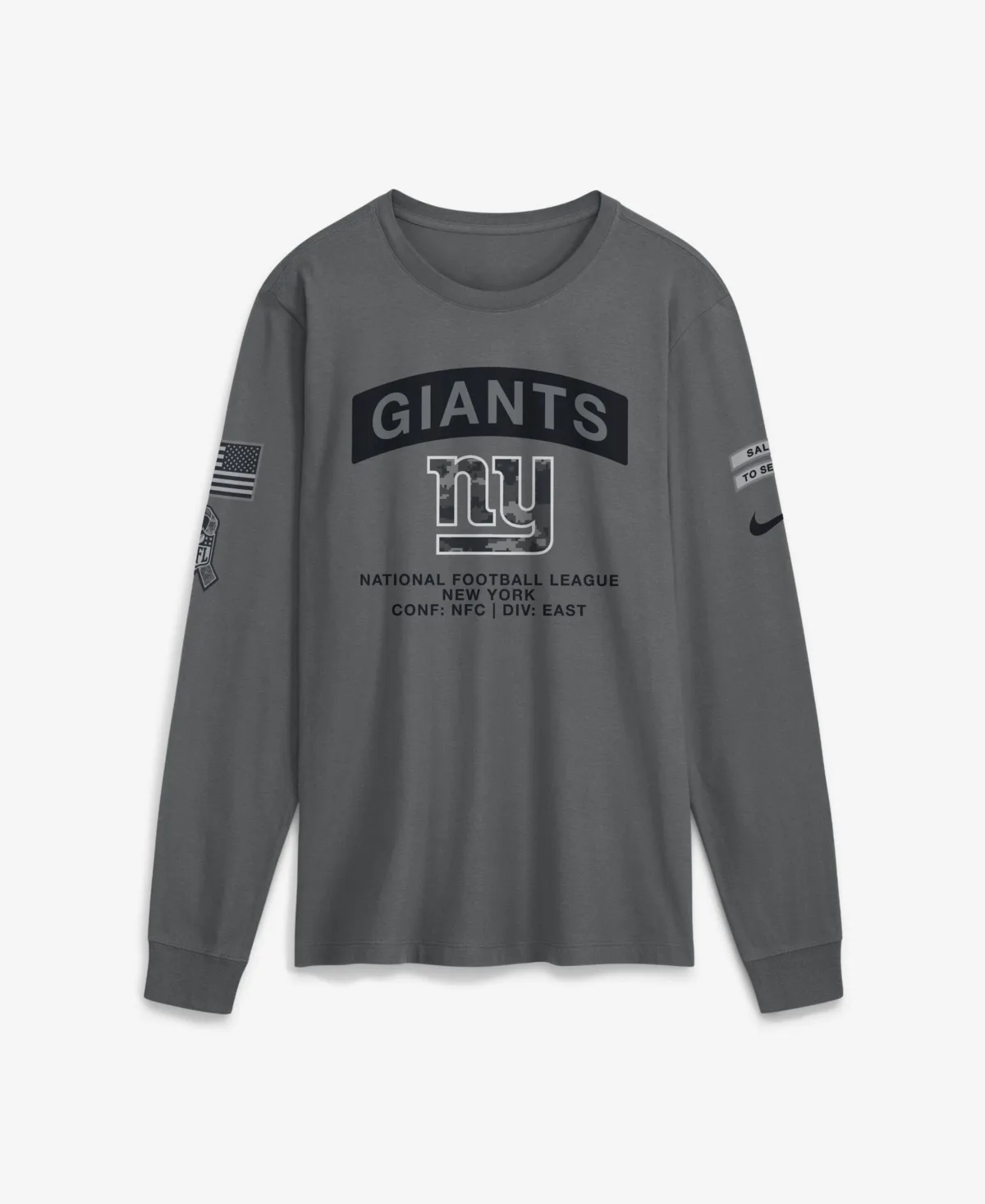 New York Giants 2026 Salute to Service Long Sleeve T-Shirt by Nike