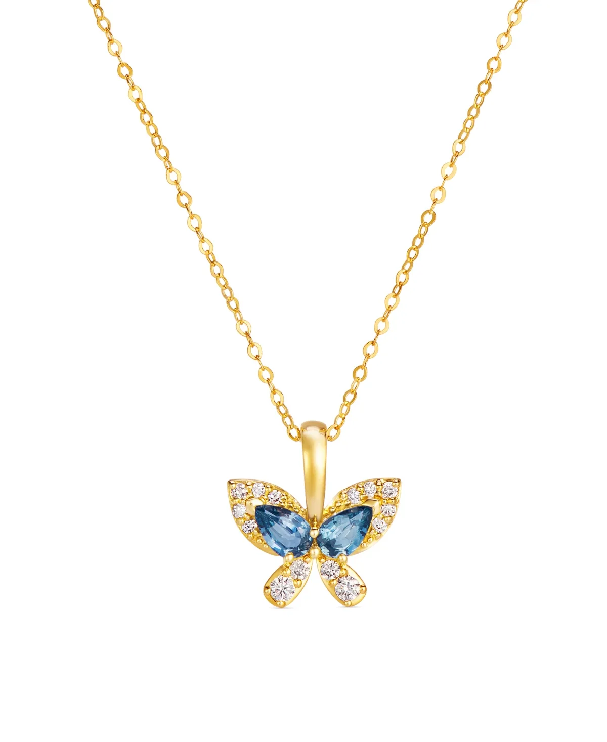 Diamond Butterfly Pendant (0.11 ct. t.w.) in 14k Yellow Gold by Le Vian