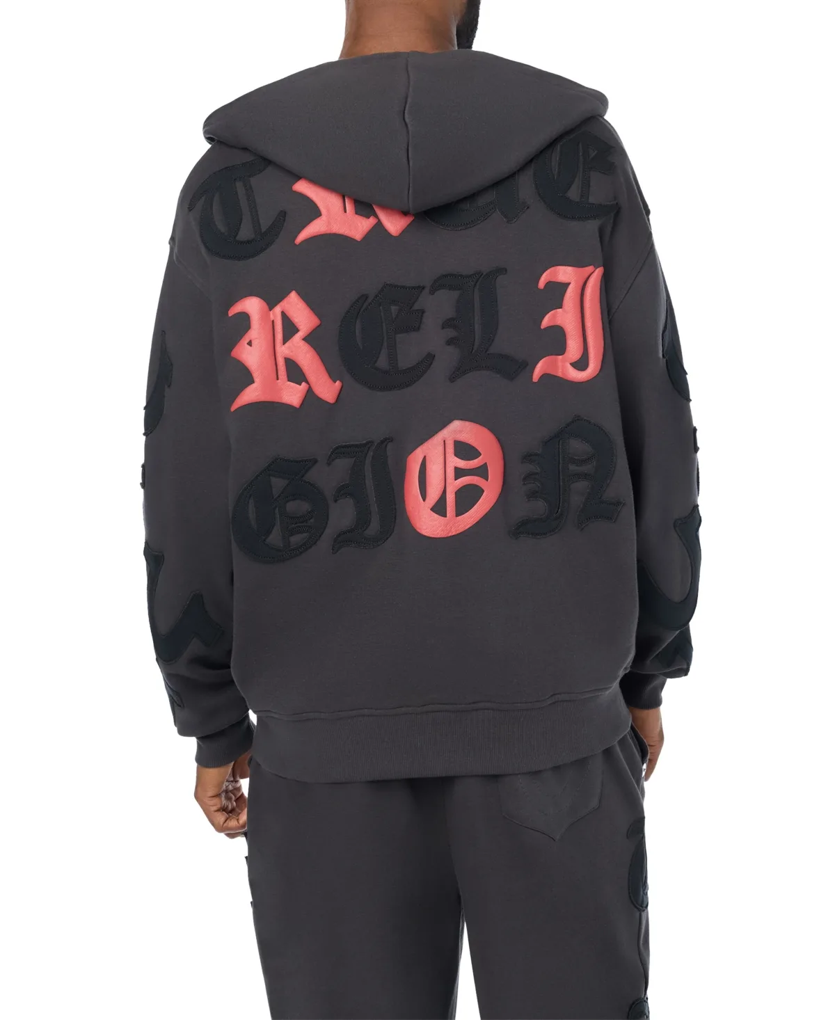 French Terry Full-Zip Logo Hoodie by True Religion