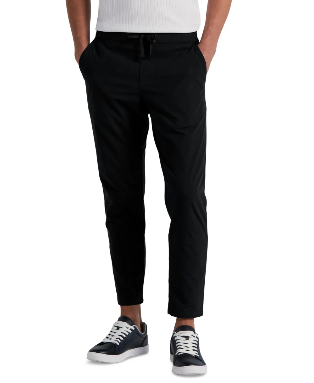 Slim Tapered Drawstring Pants by Perry Ellis