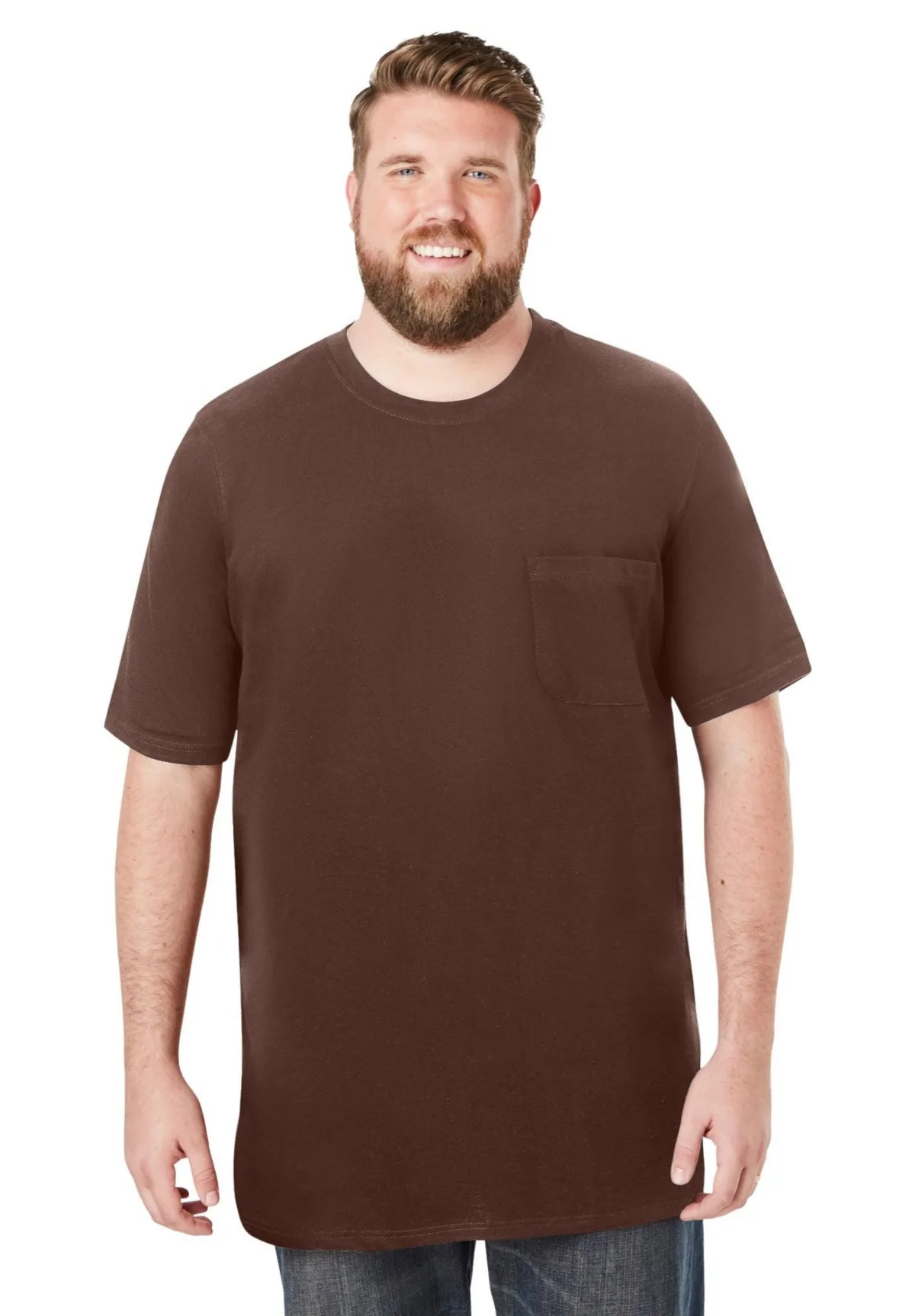 Heavyweight Longer-Length Pocket Crewneck T-Shirt by Boulder Creek