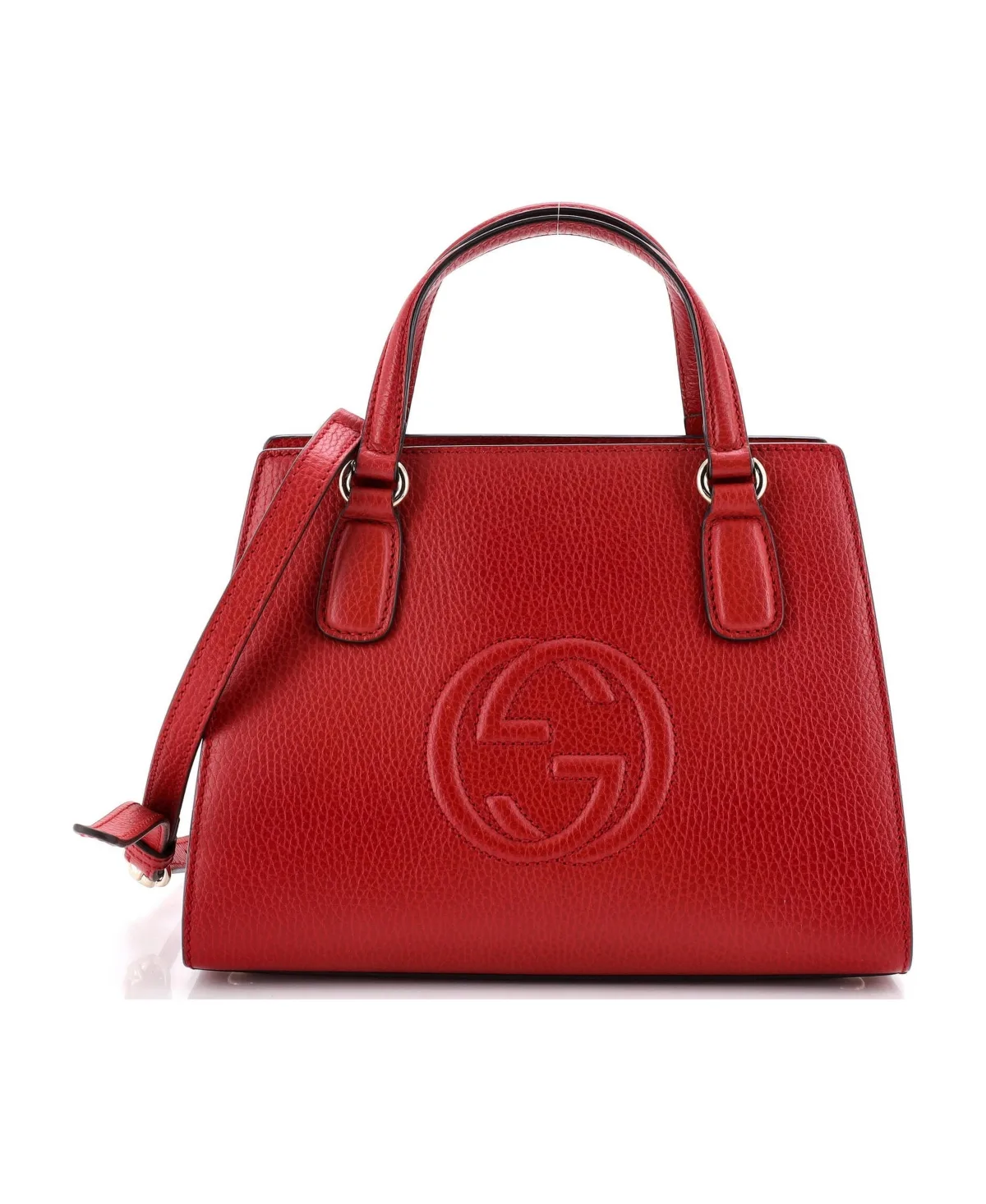 Pre-Owned Gucci Small Soho Convertible Top Handle Satchel Leather by Gucci