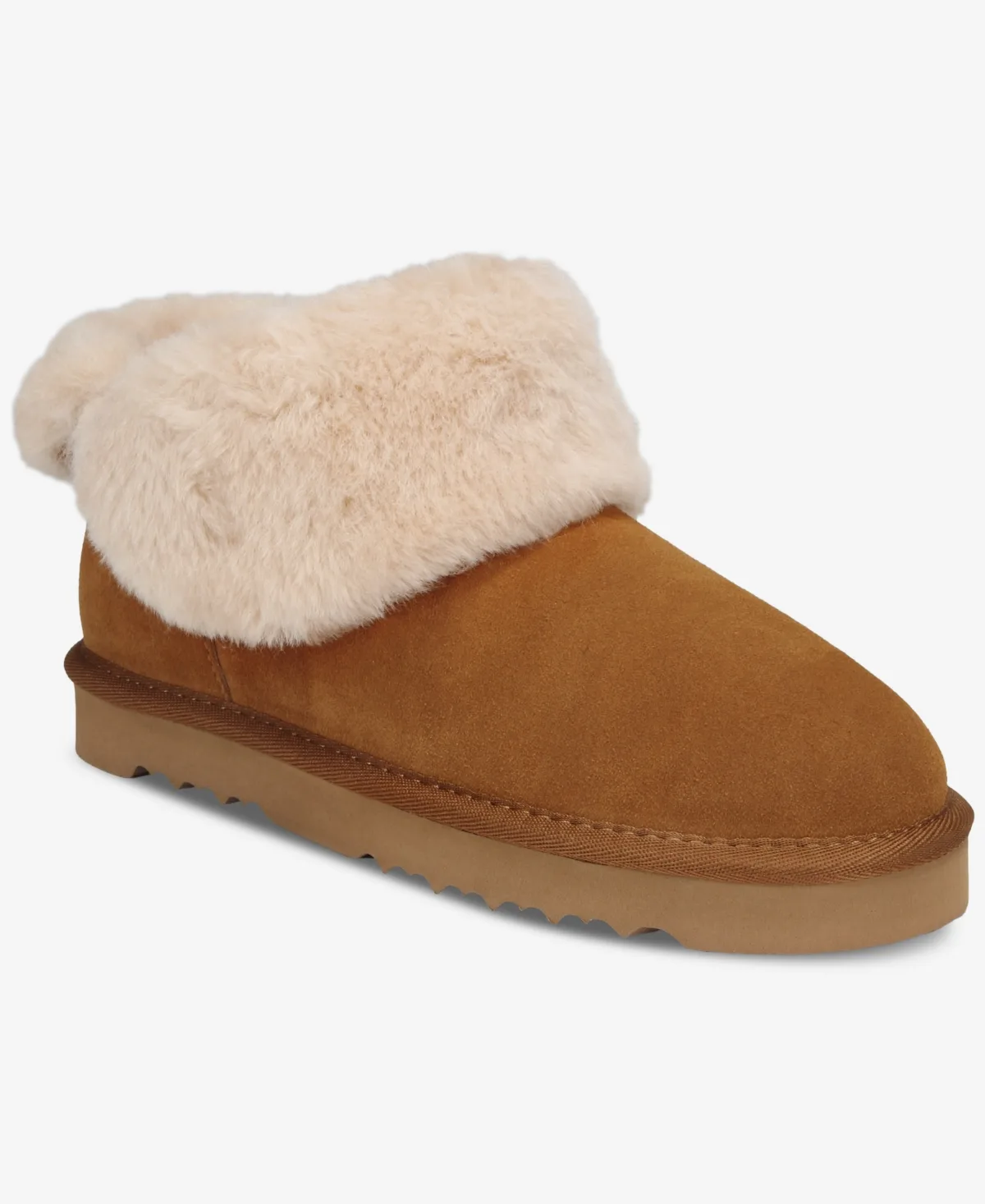 Torrii Fold Over Suede Wide-Calf Booties by Style & Co