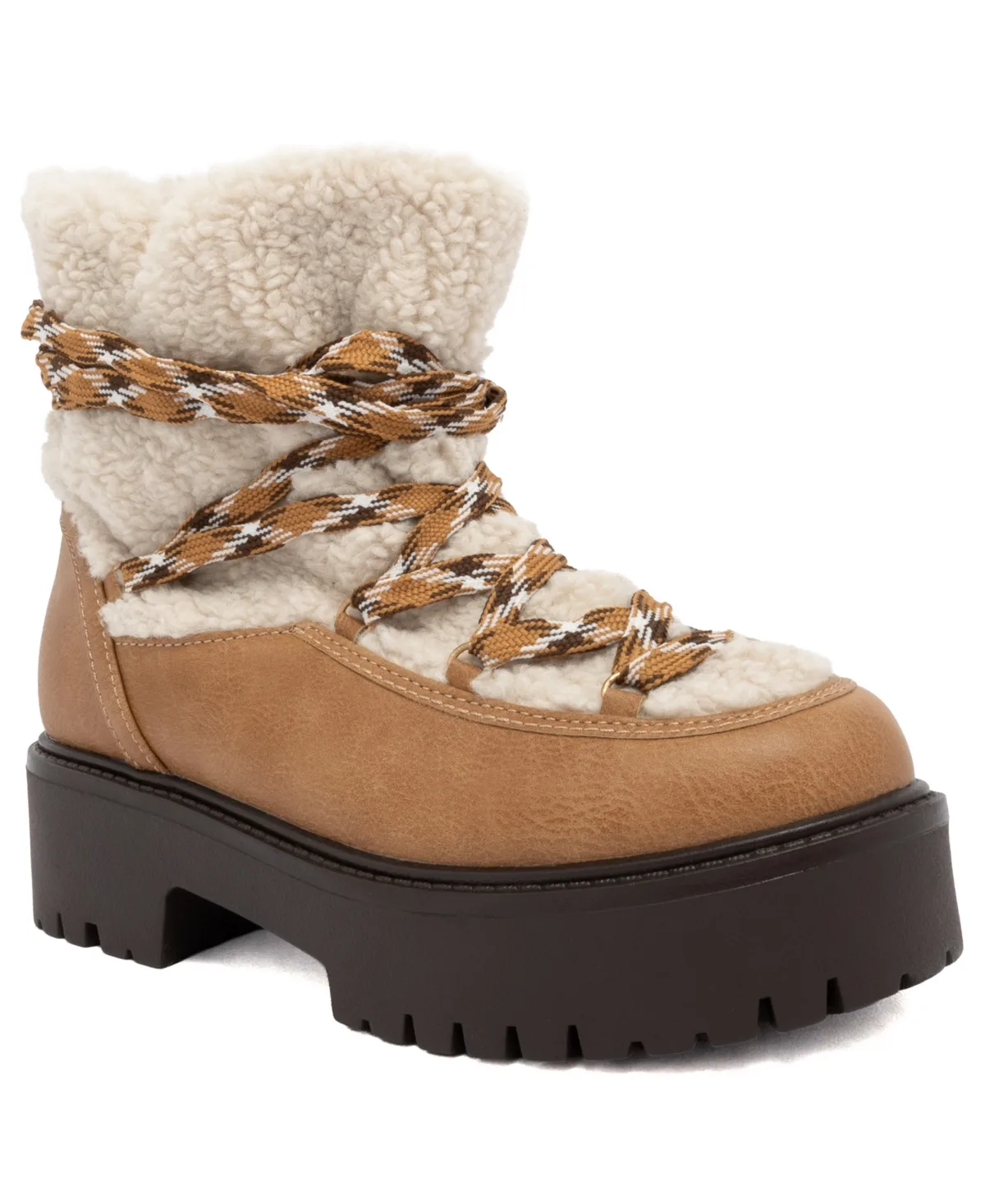 Jonas Lug Sole Block Heel Ankle Booties
