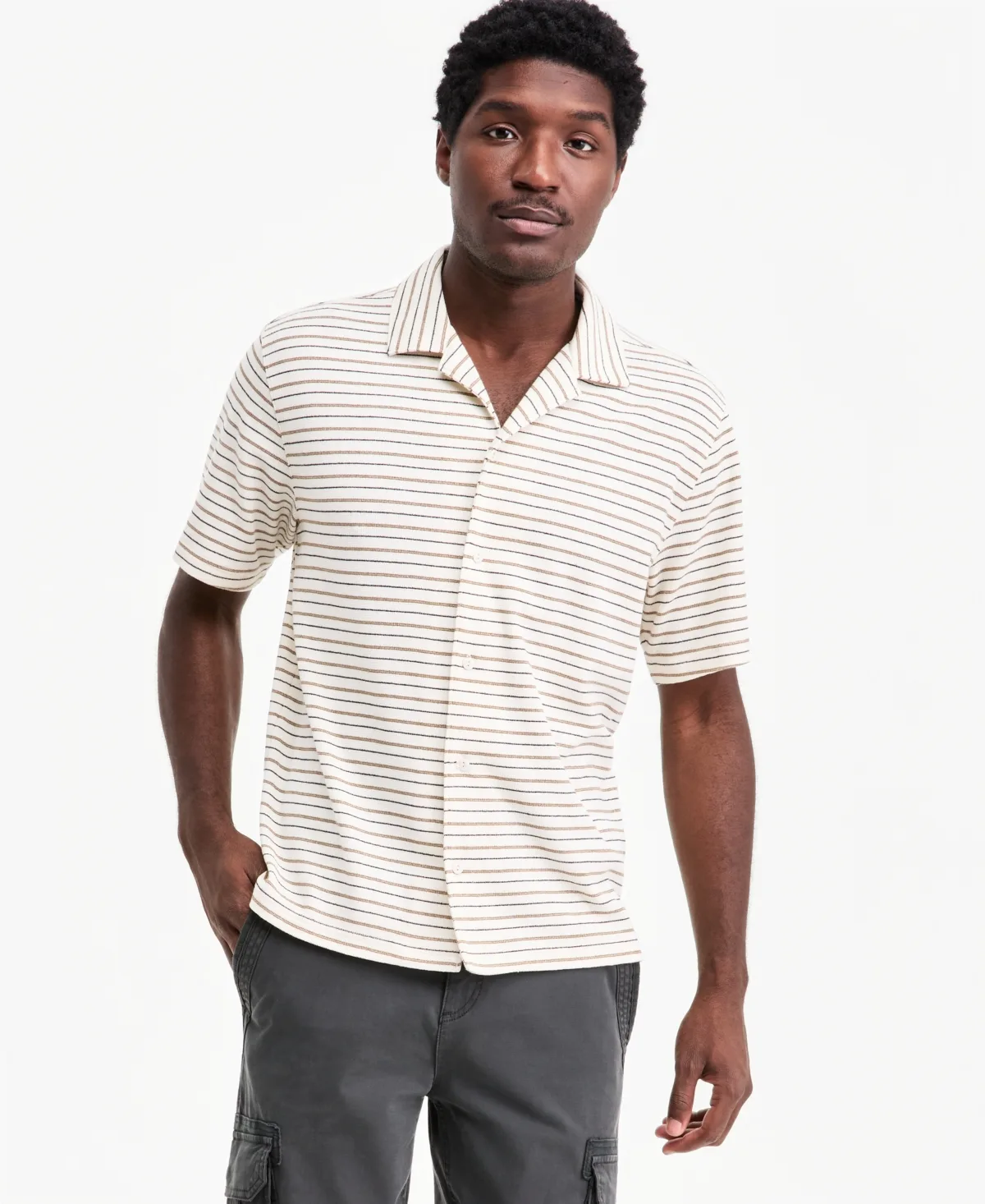 Camp Collar Short-Sleeve Shirt by Sun  Stone