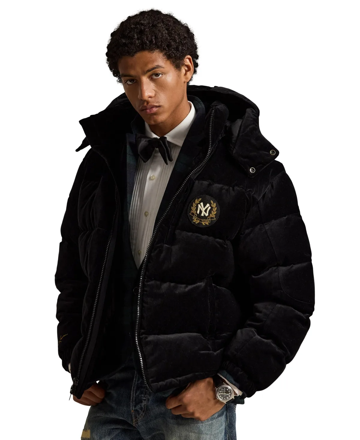 Gorham Velvet Hooded Puffer Jacket by Polo Ralph Lauren