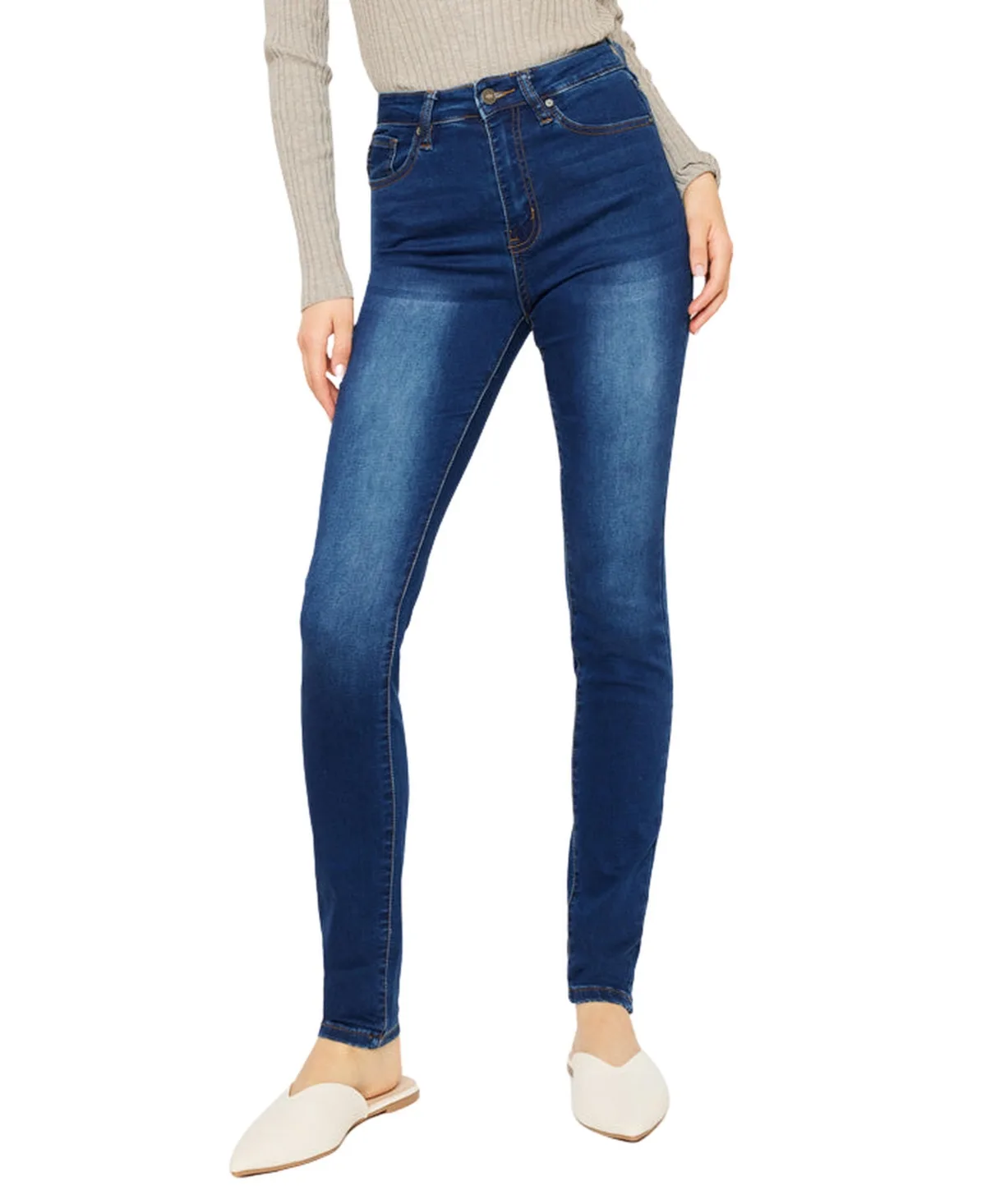 Vanessa High Rise Super Skinny Jeans by Kancan