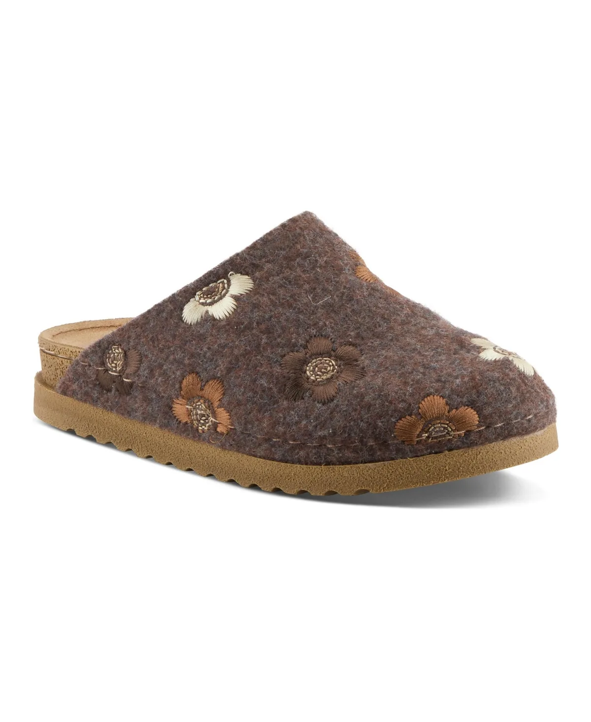 Cutesy Slip-On Mule with Felt Upper and Cushioning