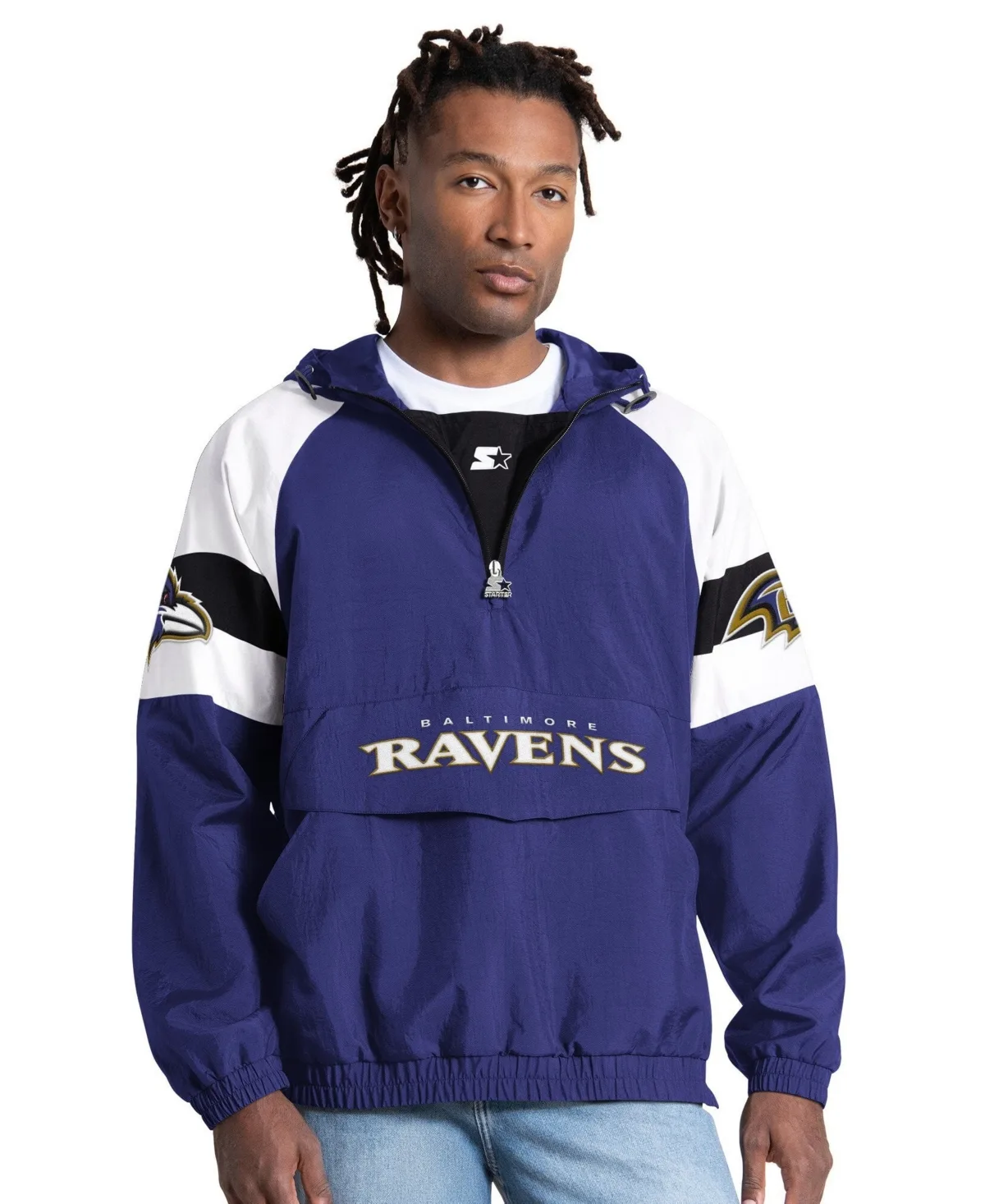 Baltimore Ravens Street Cut Half-Zip Jacket by Starter