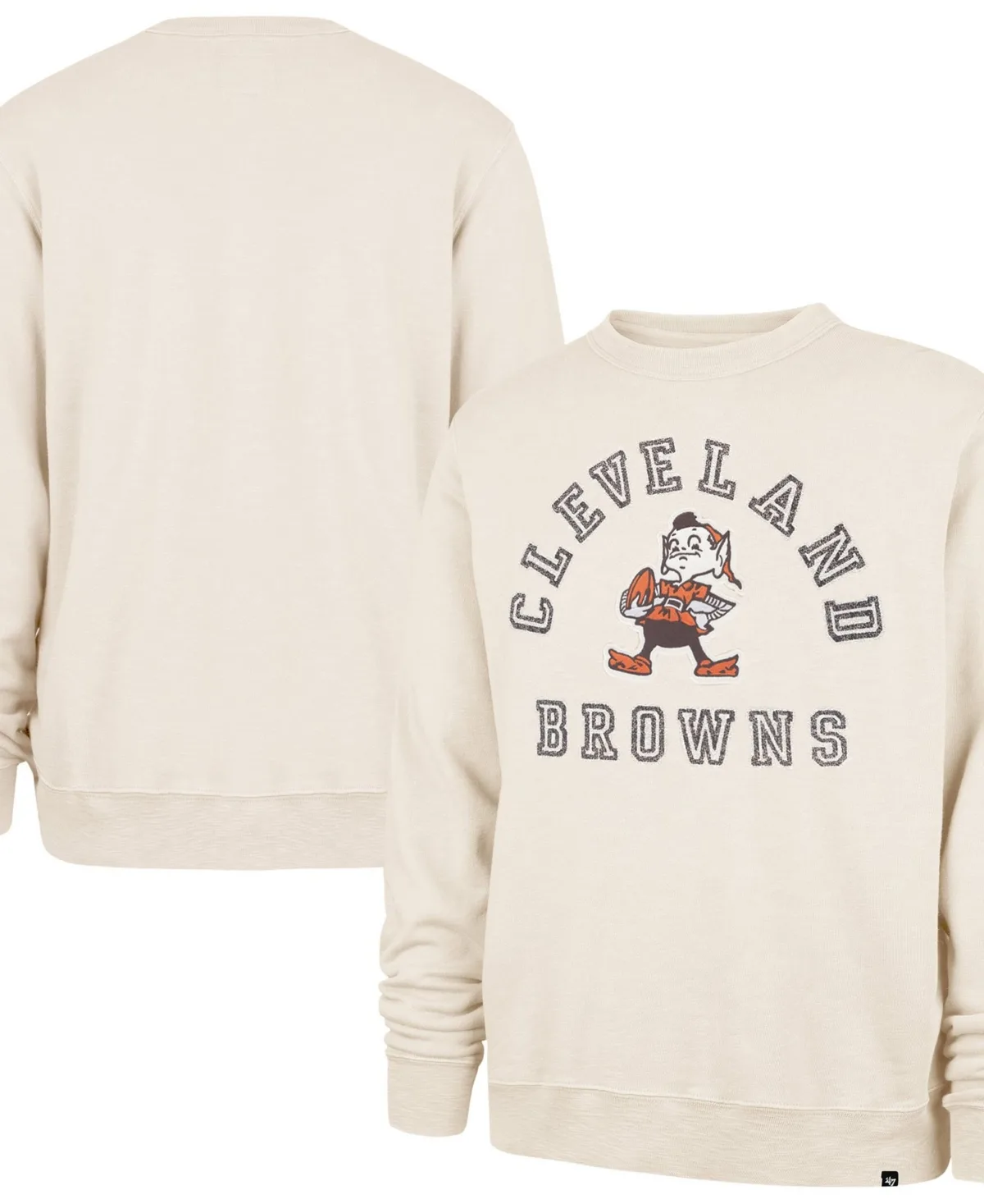 Cleveland Browns Calderwood Well Worn French Terry Sweatshirt by 47 Brand