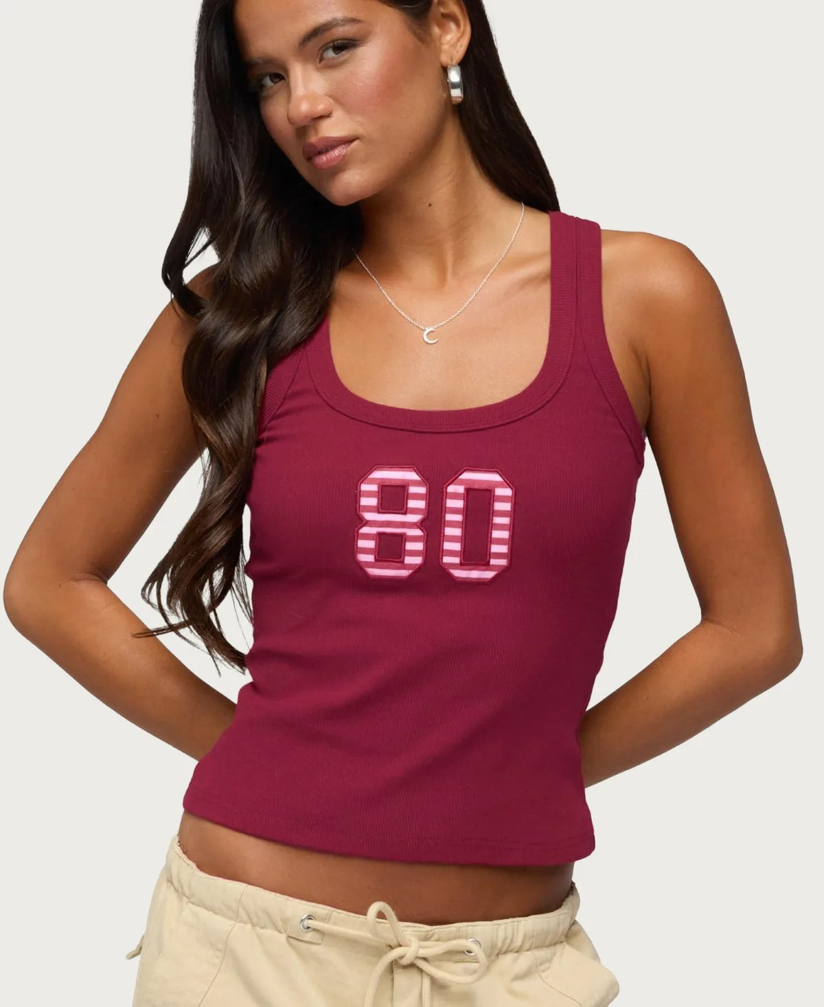 80 Ribbed Scoop Neck Tank Top by Edikted