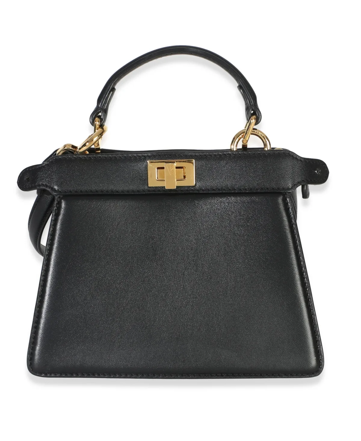 Pre-Owned Fendi Shiny Nappa Petite Peekaboo I See U Satchel by FENDI