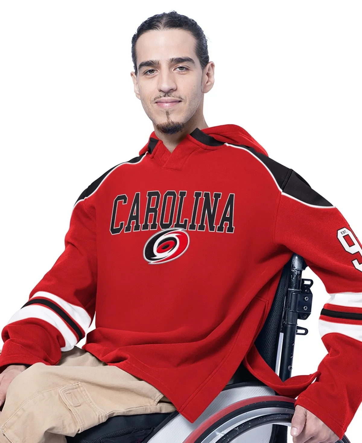 G-Iii Sports by Carl Banks Carolina Hurricanes Adaptive Wear Lord Stanley Hooded Long Sleeve Sweatshirt by G-III