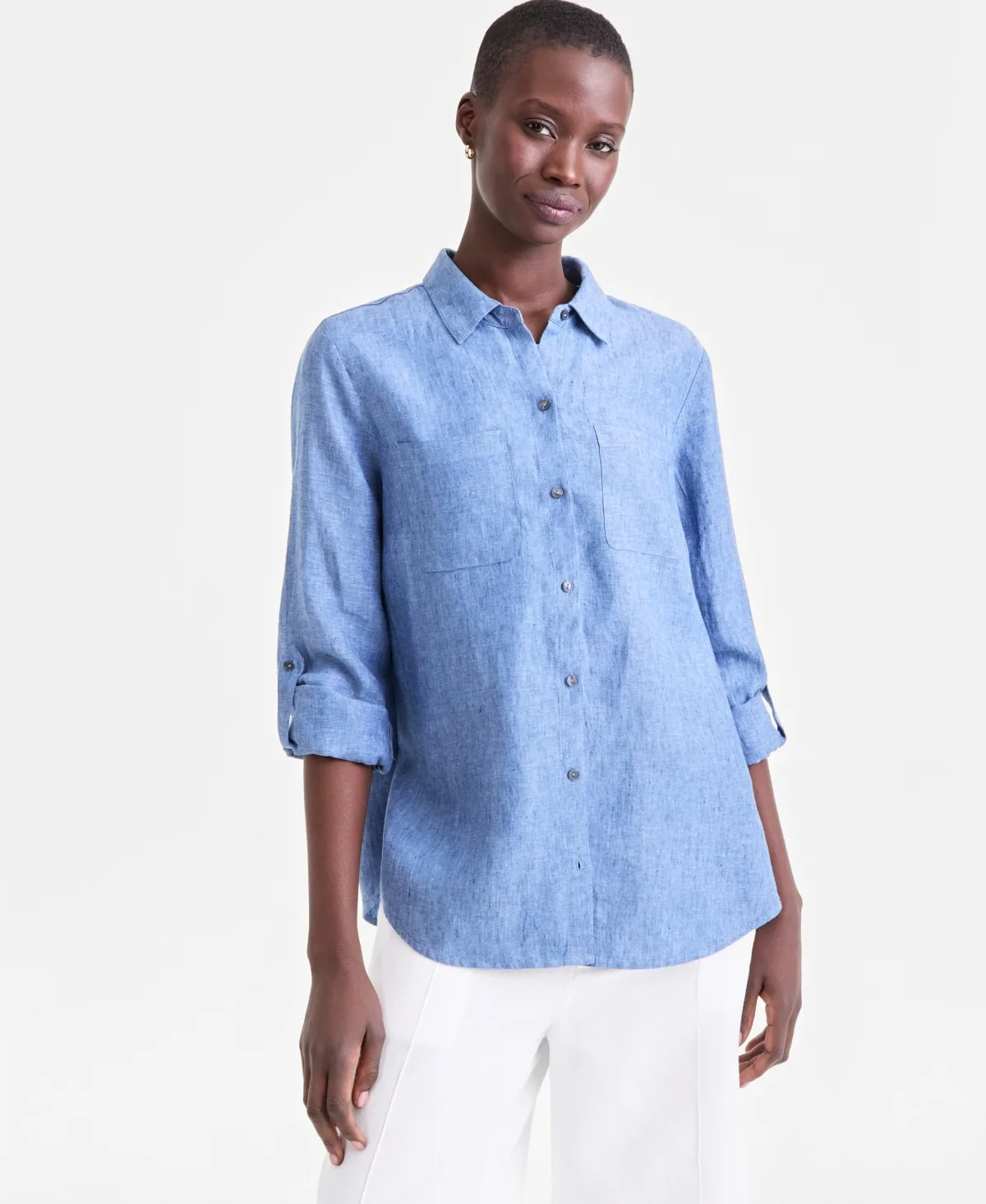 100% Linen Shirt by Charter Club