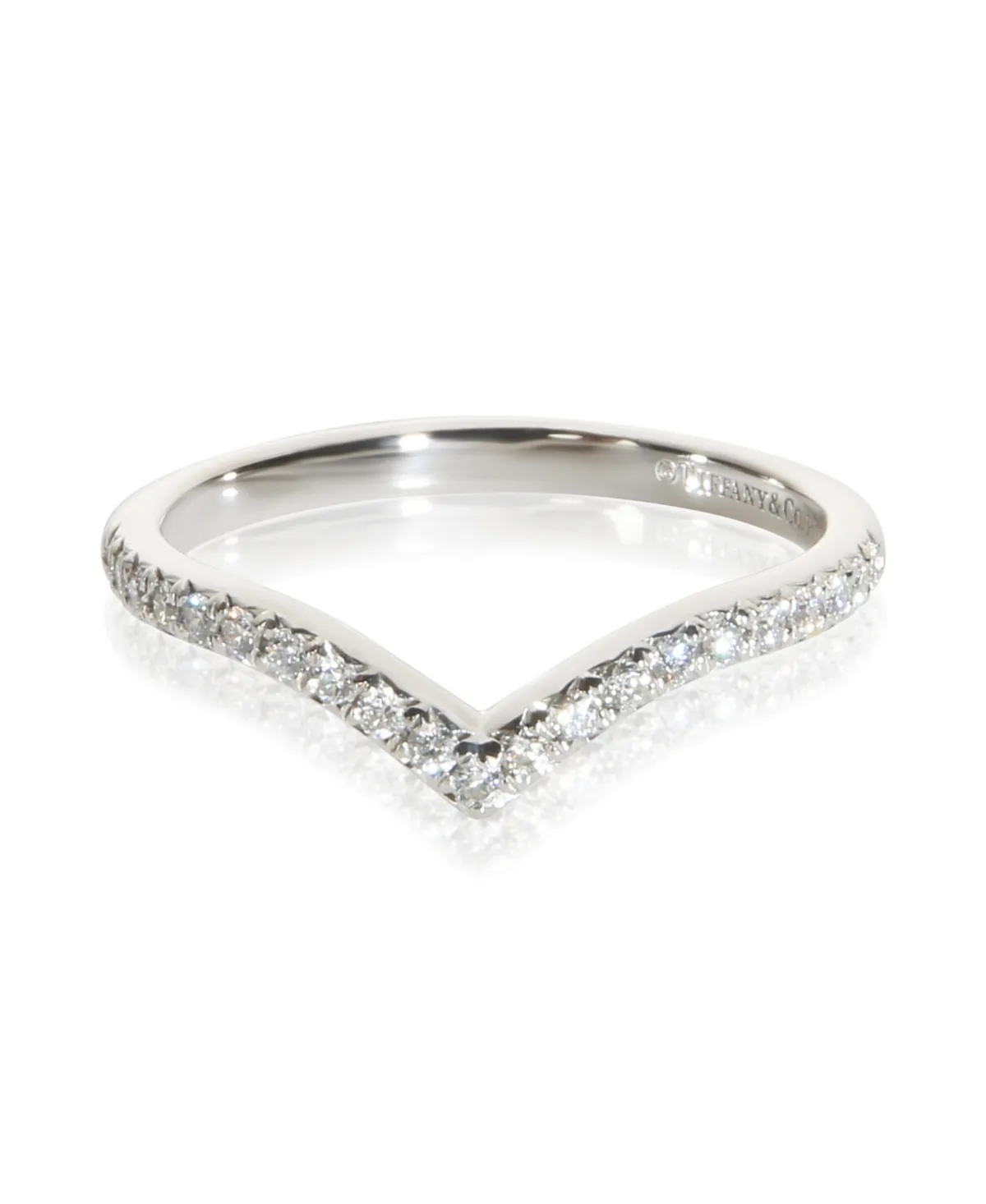 Pre-Owned Tiffany & Co Platinum Diamond Soleste V Band by Tiffany & Co.
