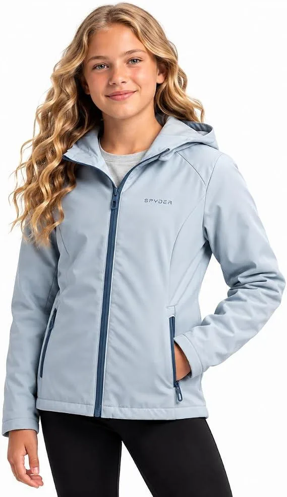 Hooded Water-Resistant Lightweight Windbreaker Jacket by Spyder