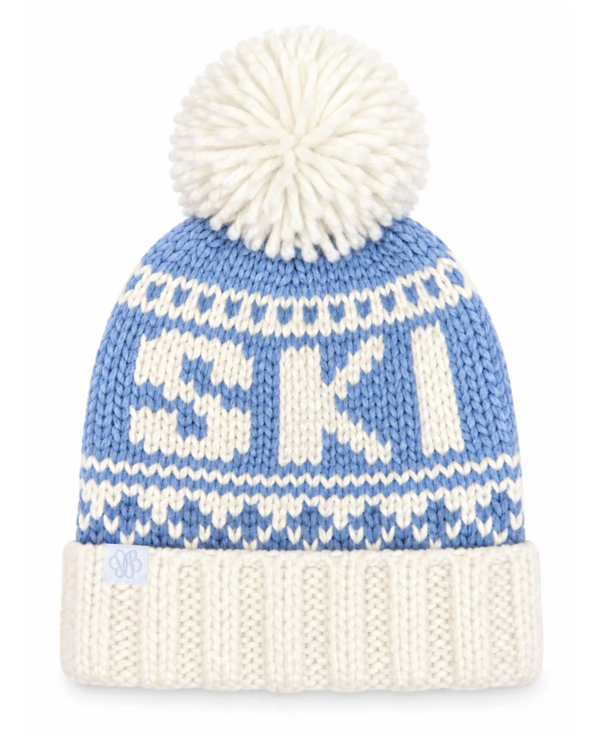 Knit Pom Pom Ski Bobble Hat by Bits & Bows