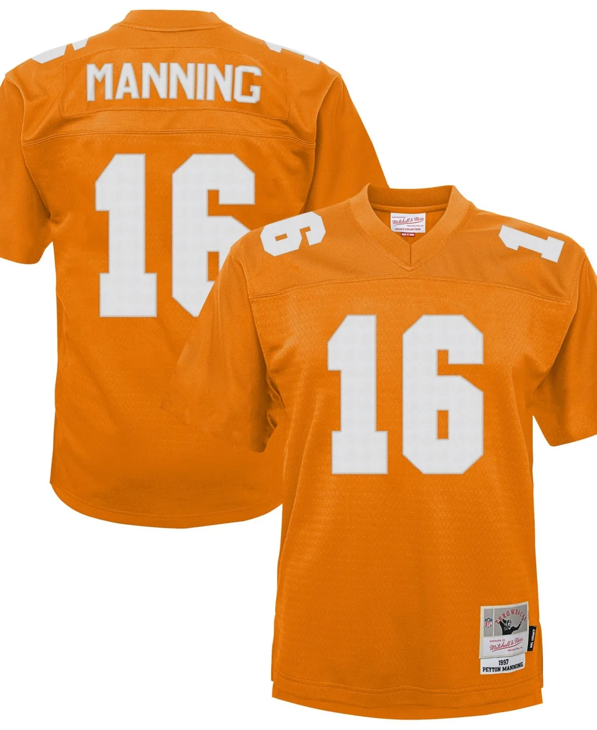 Peyton Manning Tennessee Volunteers Throwback Football Jersey by Mitchell & Ness