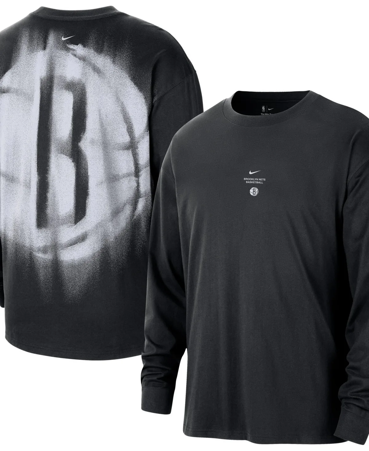 Brooklyn Nets 2026 Standard Issue Pre-Game Performance Long-Sleeves T-Shirt by Nike