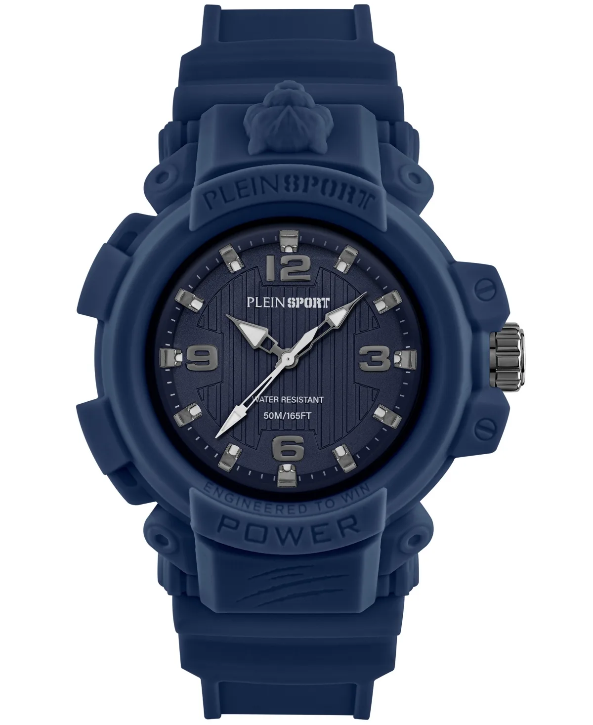 New Combat Quartz Round Silicone Case Watch 44mm by Plein Sport