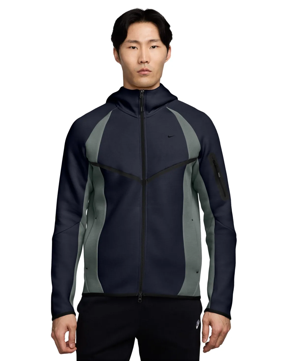 Tech Color-Block Full-Zip Fleece Sweatshirt by Nike