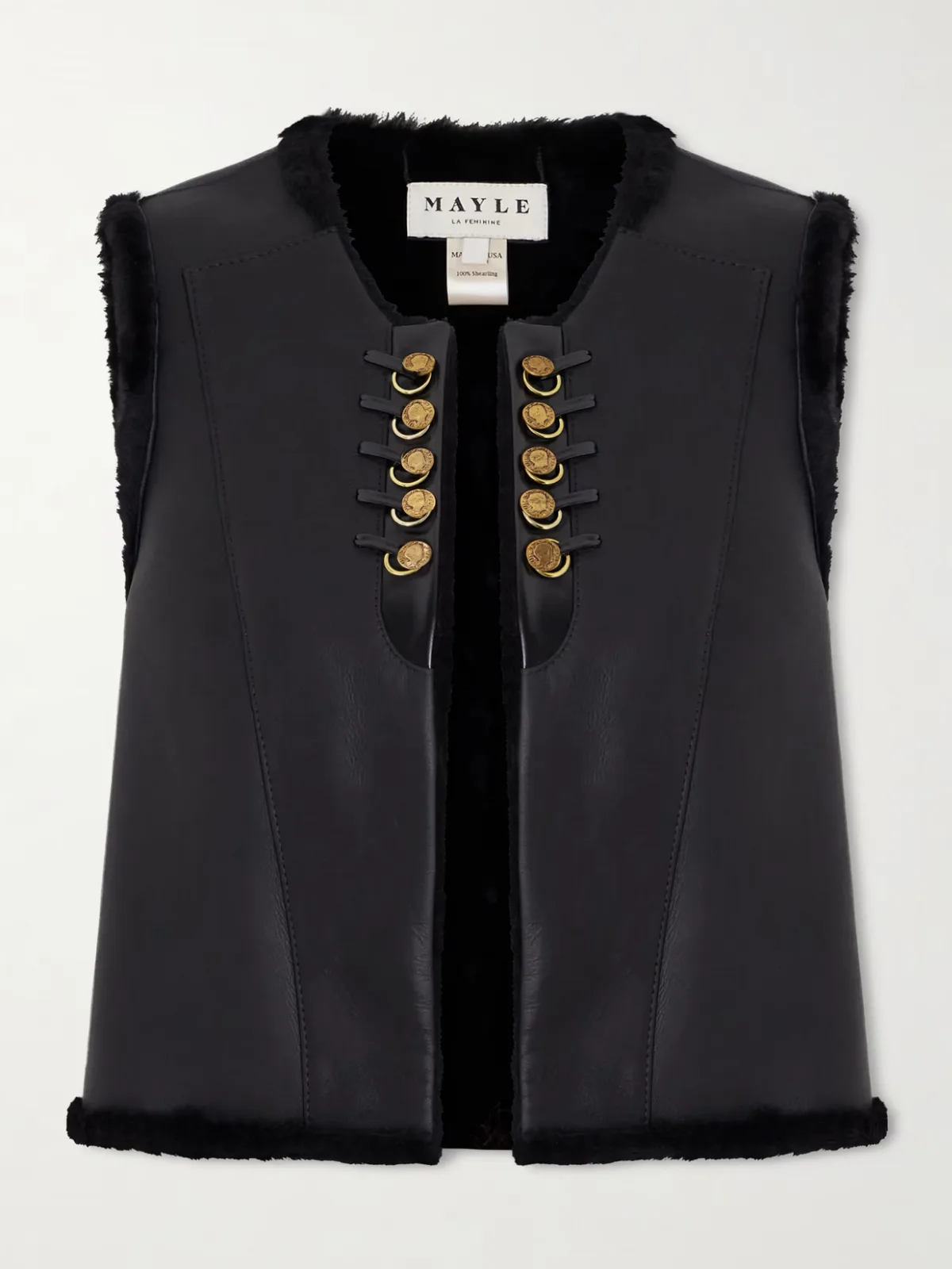 - Yves Shearling Vest -