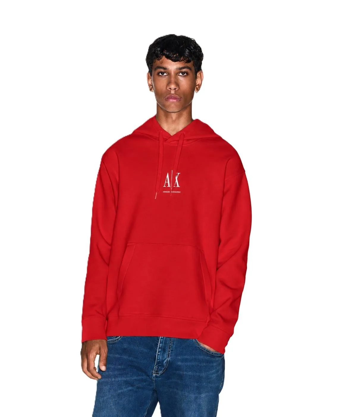 A - x Armani Exchange Embroidered Logo Stretch Pullover Hoodie by Armani