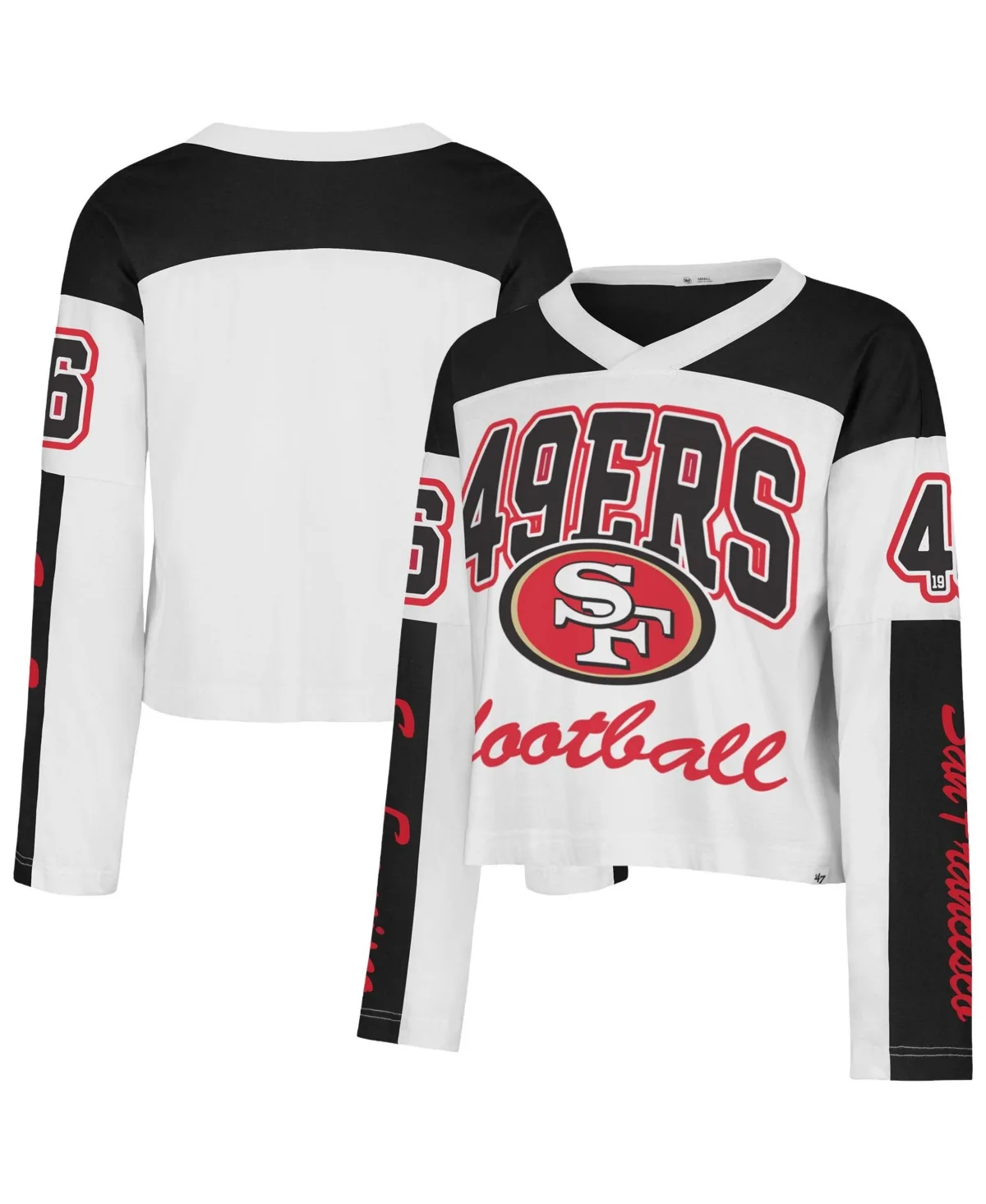 San Francisco 49ers Metro V-Neck Long Sleeve T-Shirt by 47 Brand