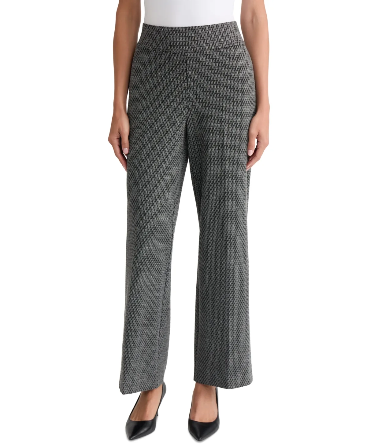 High-Rise Wide-Leg Pull-On Pants by Jones New York