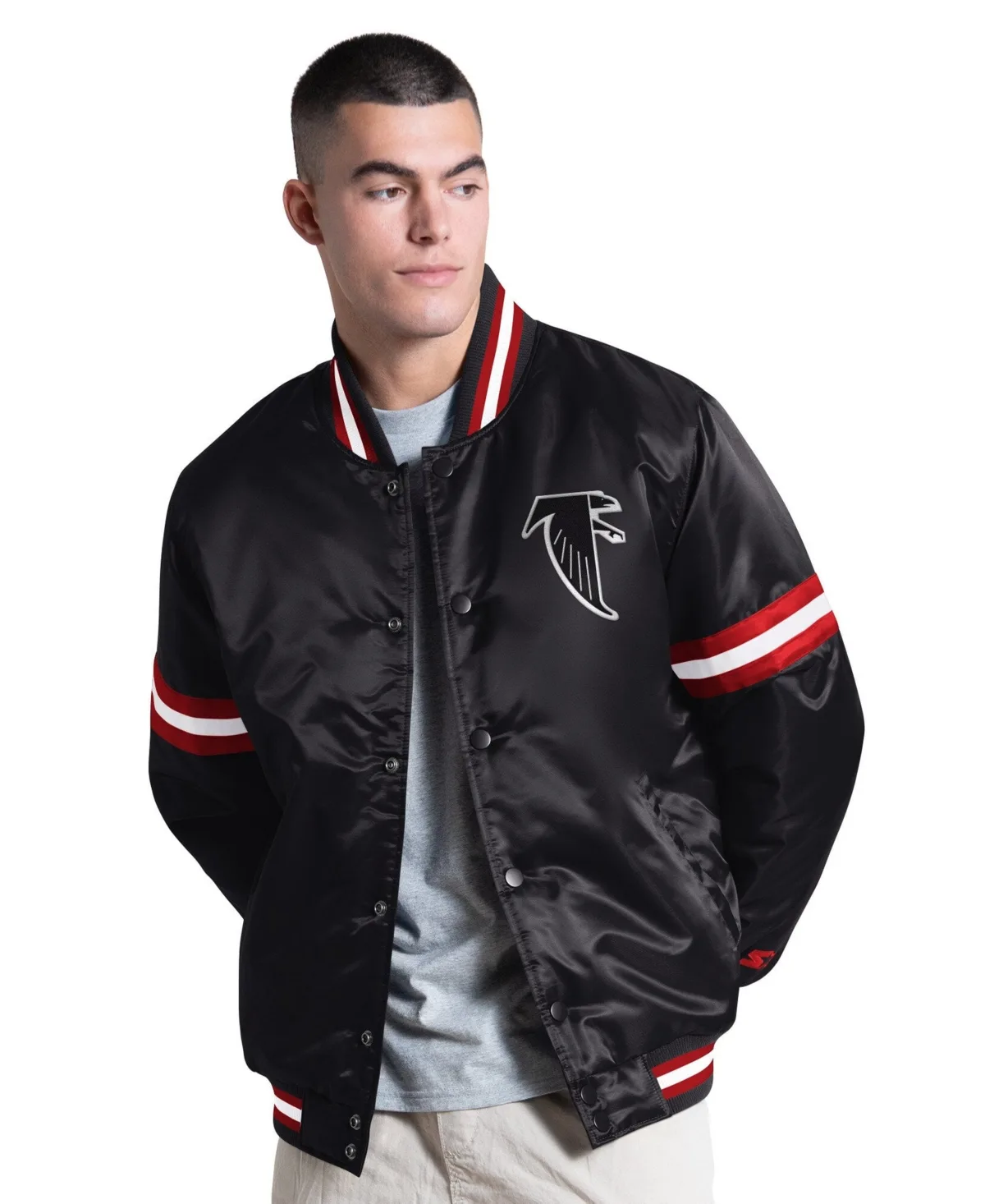 Atlanta Falcons Courtside Varsity Retro Logo Full Snap Jacket