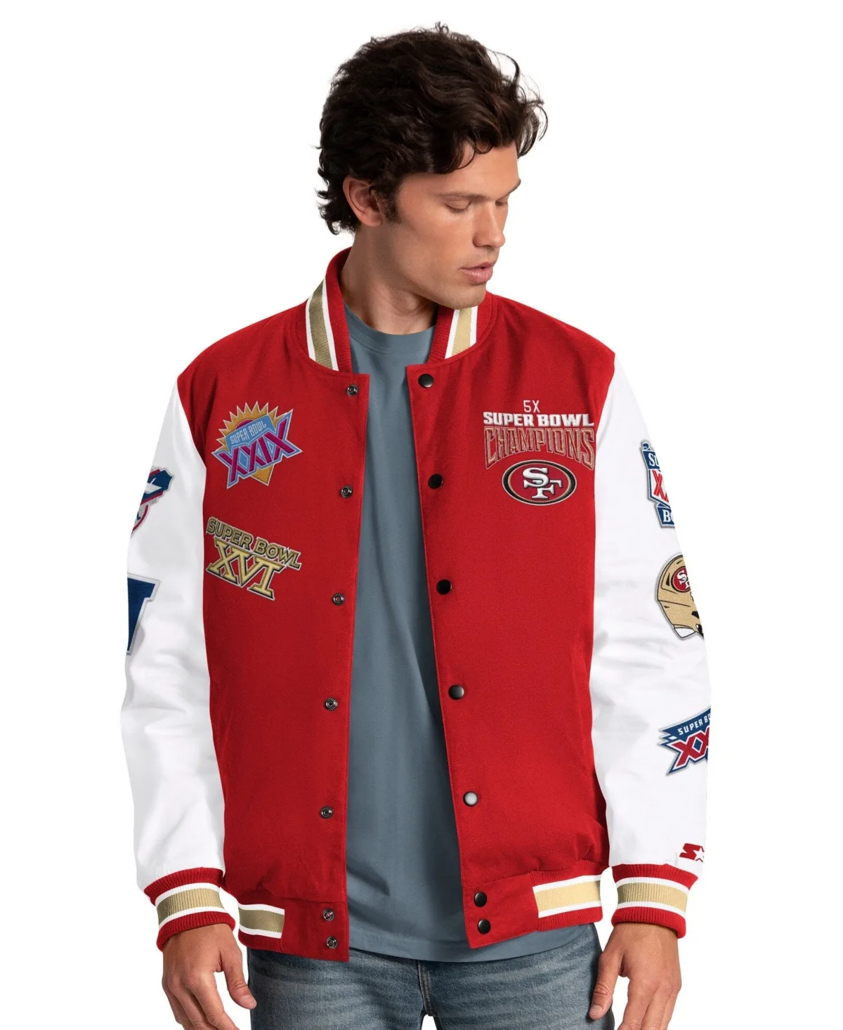 San Francisco 49ers Playoffs Varsity Full-Snap Jacket