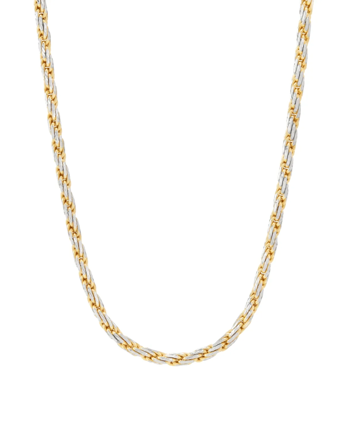 Rope Chain Necklace in 18K Yellow Gold-Plated Sterling Silver by Macy's